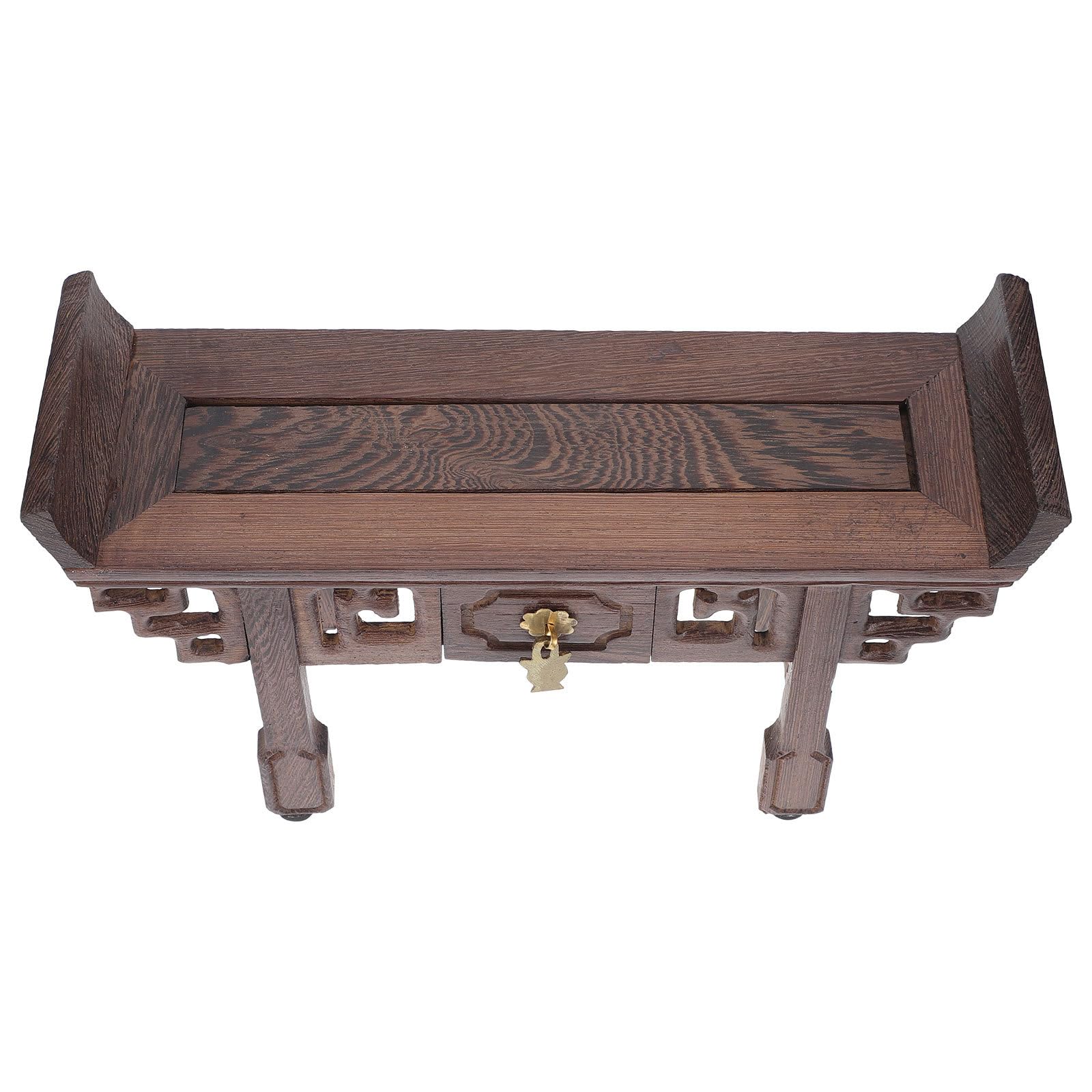 Espositore in Legno per Statuette, Piedistallo Orientale Stabile e Chic