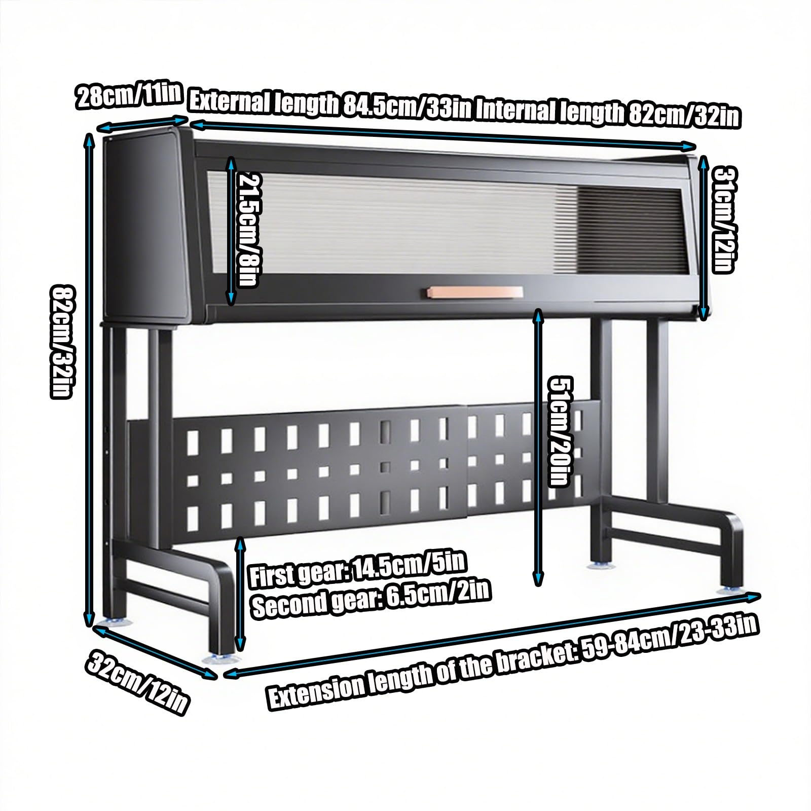 Escurridor ajustable de 3 niveles sobre fregadero de 59 a 84 cm, ahorra espacio, cocina con diseño moderno para un secado eficiente y secado