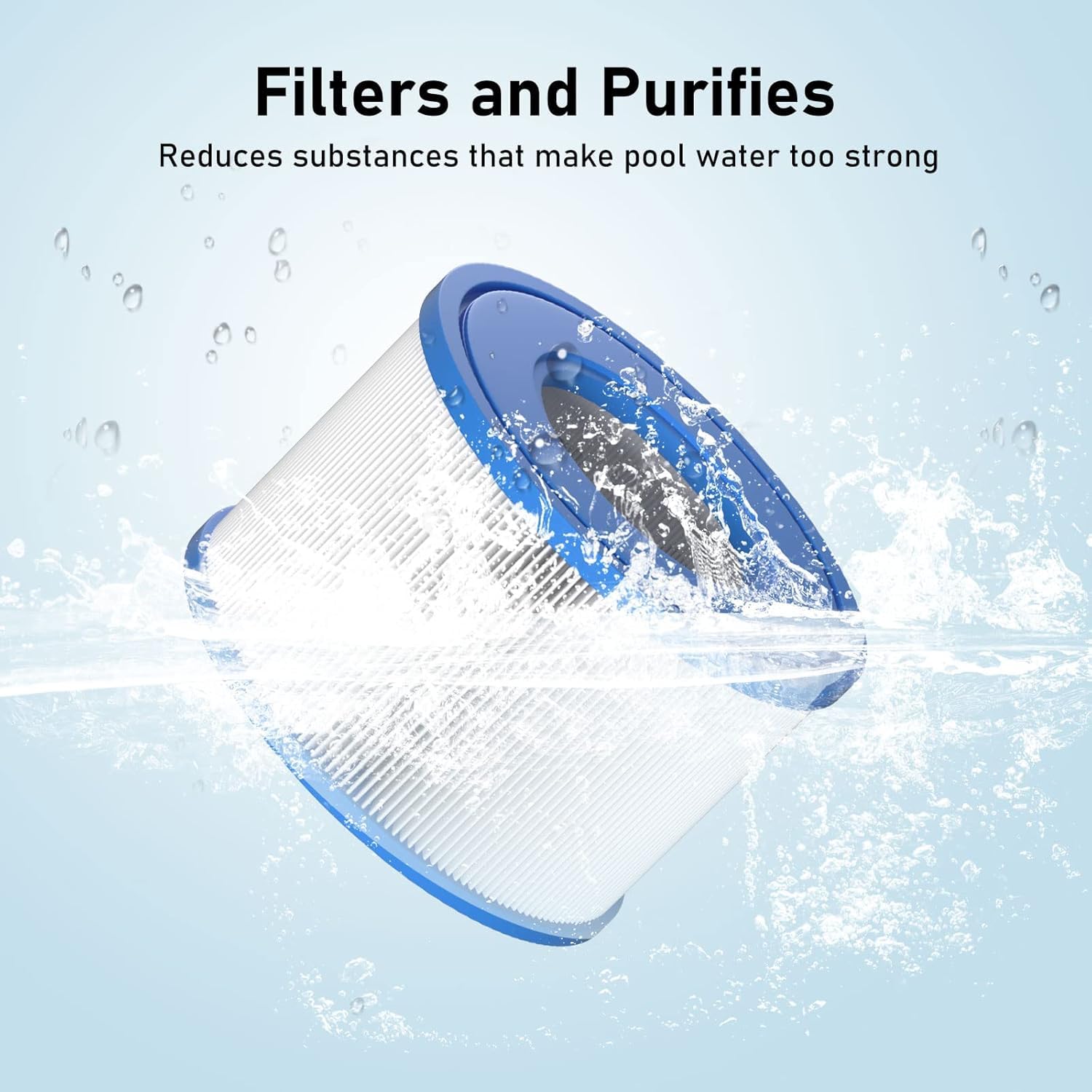 Lot de 12 filtres de piscine type S1 pour cartouches filtrantes Easy Set, Intex PureSpa, filtre Whirlpool pour filtre spa 11692/29001E