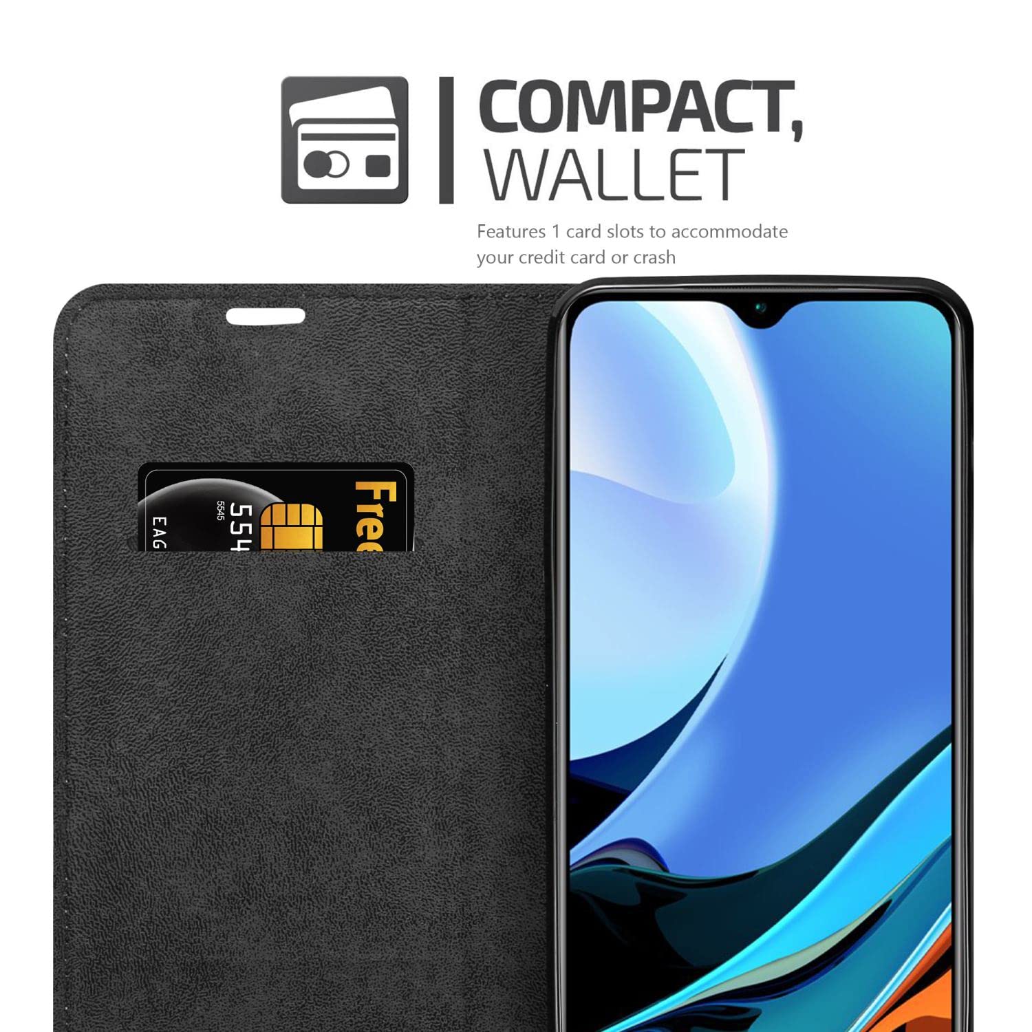 Custodia Libro Cadorabo Con Vani E Chiusura Magnetica Per Xiaomi Redmi Note 10 5G / Poco M3 Pro 5G - Colore Turchese Petrolio - 3