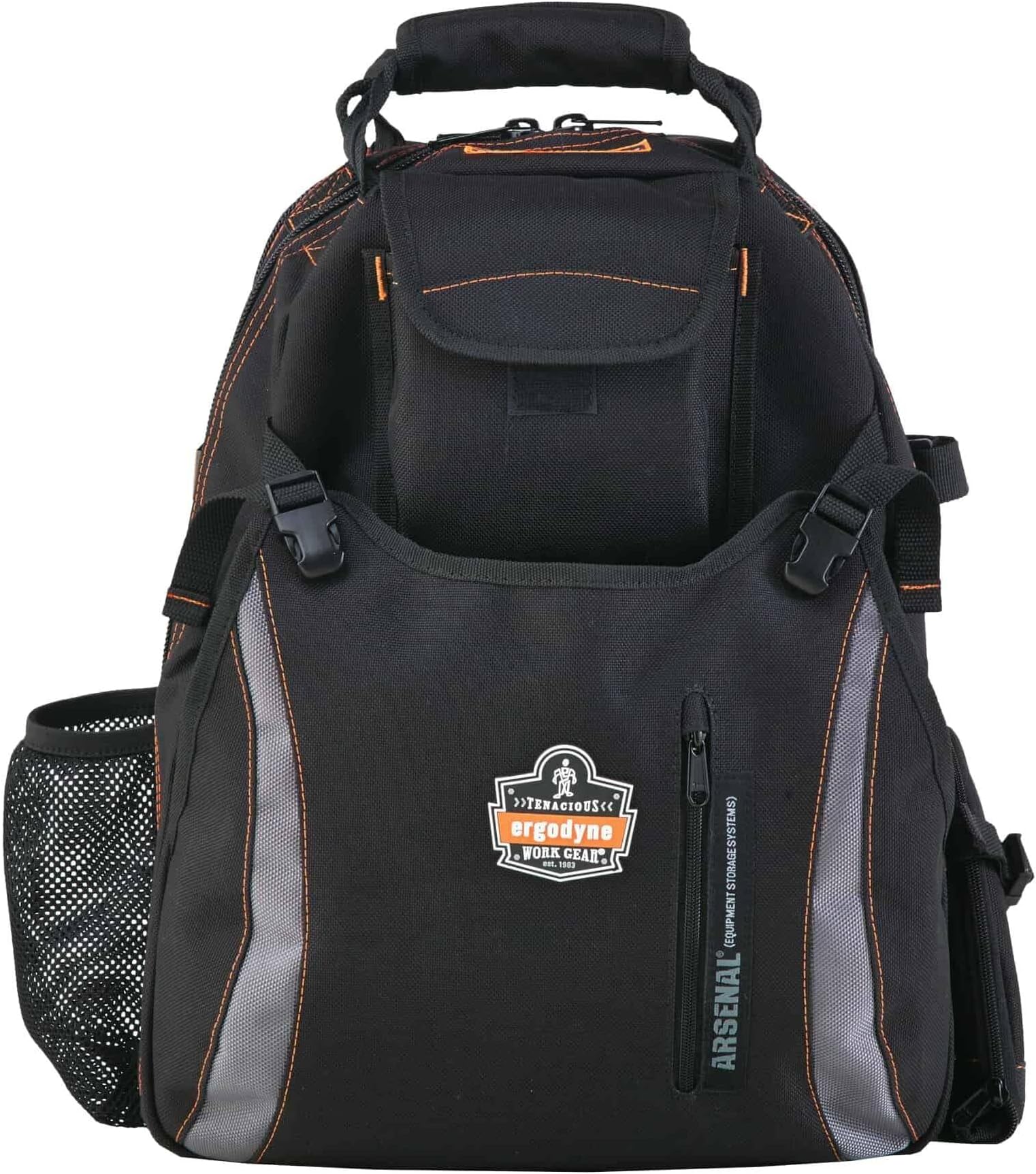 Arsenal 5843 Tool Backpack Dual Compartments,Black,Regular