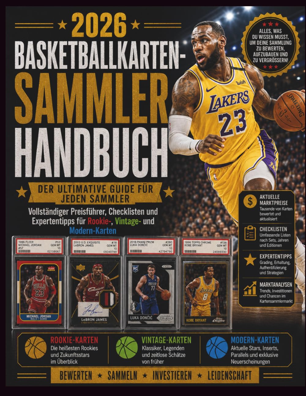 2026 BASKETBALLKARTEN- SAMMLERHANDBUCH: Vollständiger Preisführer, Checklisten und Expertentipps für Rookie-, Vintage- und Modern- Karten