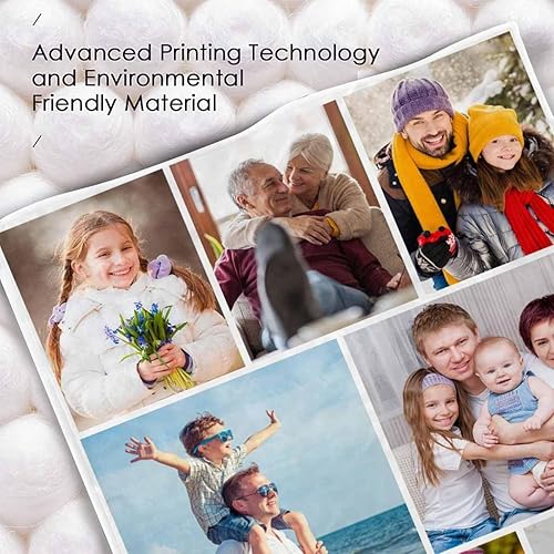 Miniatura 5 de Manta de fotos personalizada, manta de cama blanca personalizada de 8 fotos para hombres y mujeres, cumpleaños, Navidad, Halloween