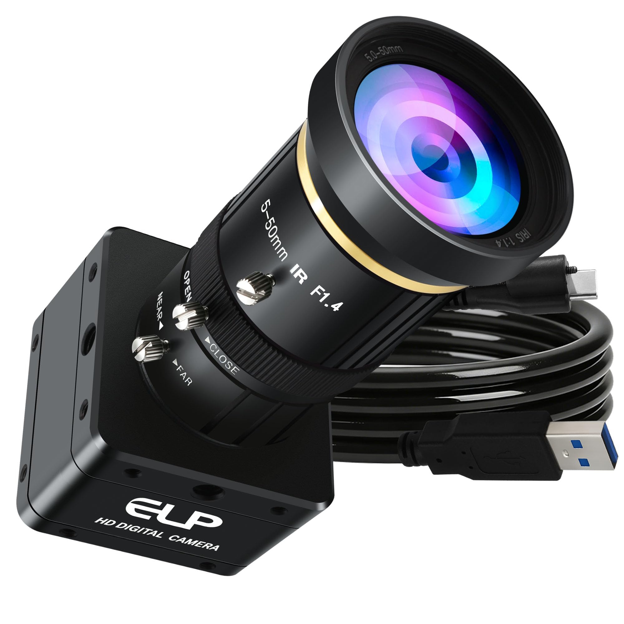 【定価約３万円】ELP 500万画素 60fps グローバルシャッター カメラ Amazon.co.jp: ELP グローバルシャッター USB3.0カメラ 手動ズーム