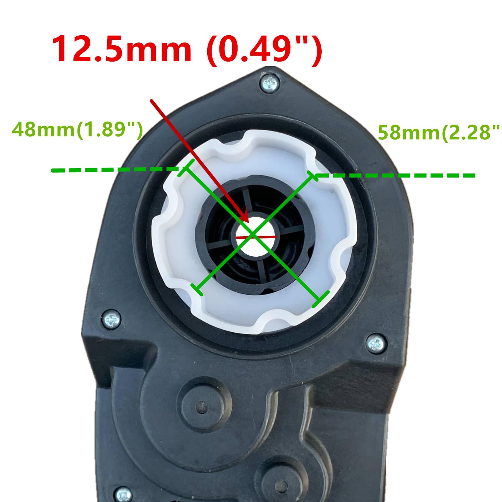 24V High Power Gearbox for Powered Wheel, 24 Volt 30000RPM High Torque Motor Gear Box for Kids Ride On Car Parts,Four-Stage Gear Enhance 0ff-Road Climbing Ability