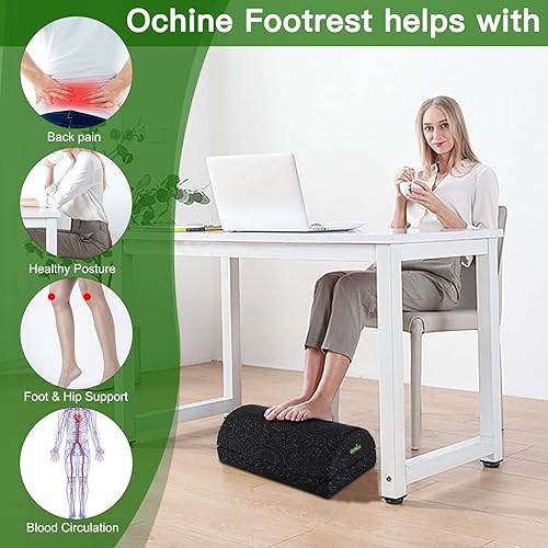 Miniatura 4 de Ochine Reposapiés antideslizante para debajo del escritorio en el trabajo, reposapiés ergonómico de espuma viscoelástica para el hogar, oficina,