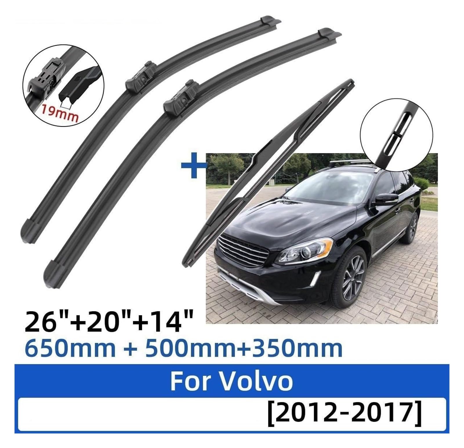 Amazon.co.jp: ワイパー 用 ボルボ XC60 T6 D5 AWD 2012-2017 フロント