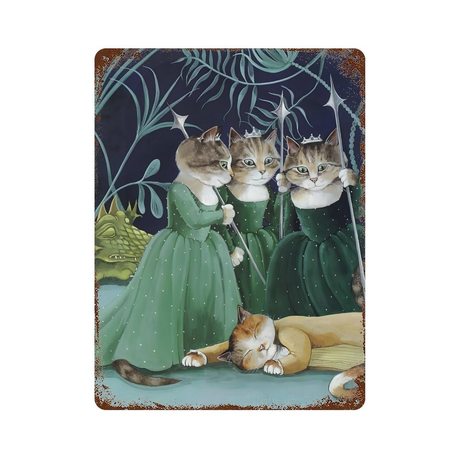 xiaoxiaoshen Susan Herbert Cat Artists (4) Wall Decor Art Metal Tin Poster Modern Home Decor Art Home Bar Shop Decorations Vintage Sign 40x30cm