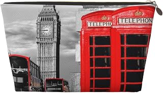 England Uk London Telephone Print Makeup Bag For Purse Make Up Bag - Cute Travel Toiletry Bag Accessories Small Cosmetic Zipper Pouch For Women Men