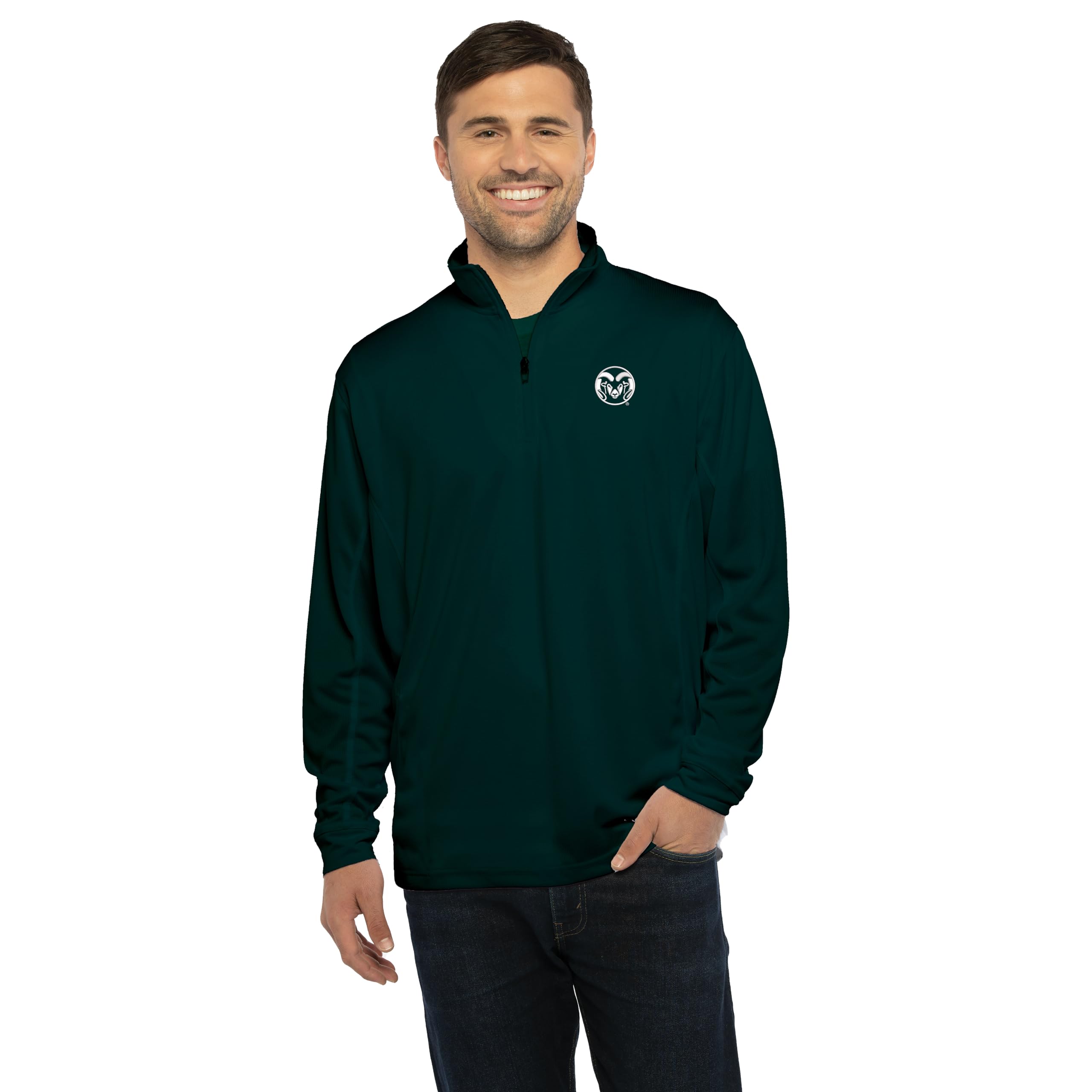 Jersey NCAA micro mesh con cremallera 1/4 Vantage Apparel de hombre 7