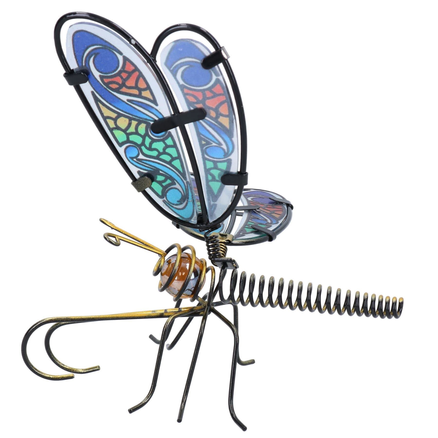 AB Tools The Present Shop Primus Glass & Metal Spring Wing Tail Dragonfly Pot Hanger PA4020