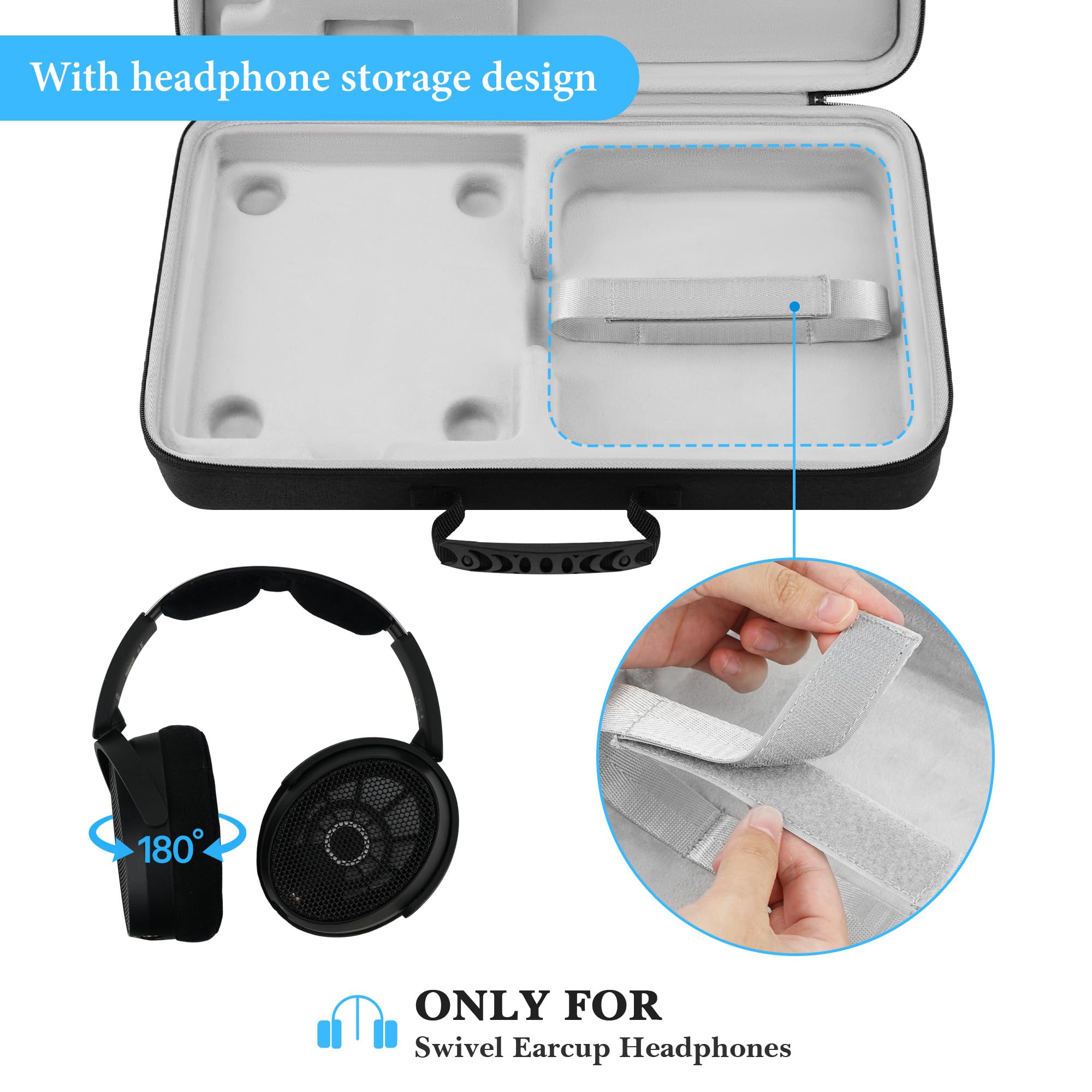 Geekria Hartschalen-Reisekoffer kompatibel mit Akai Professional MPC Sample, mit Kopfhörer-Aufbewahrung (schwenkbare Ohrmuscheln), Tragetasche für Audio-Sampler (Dunkelgrau)