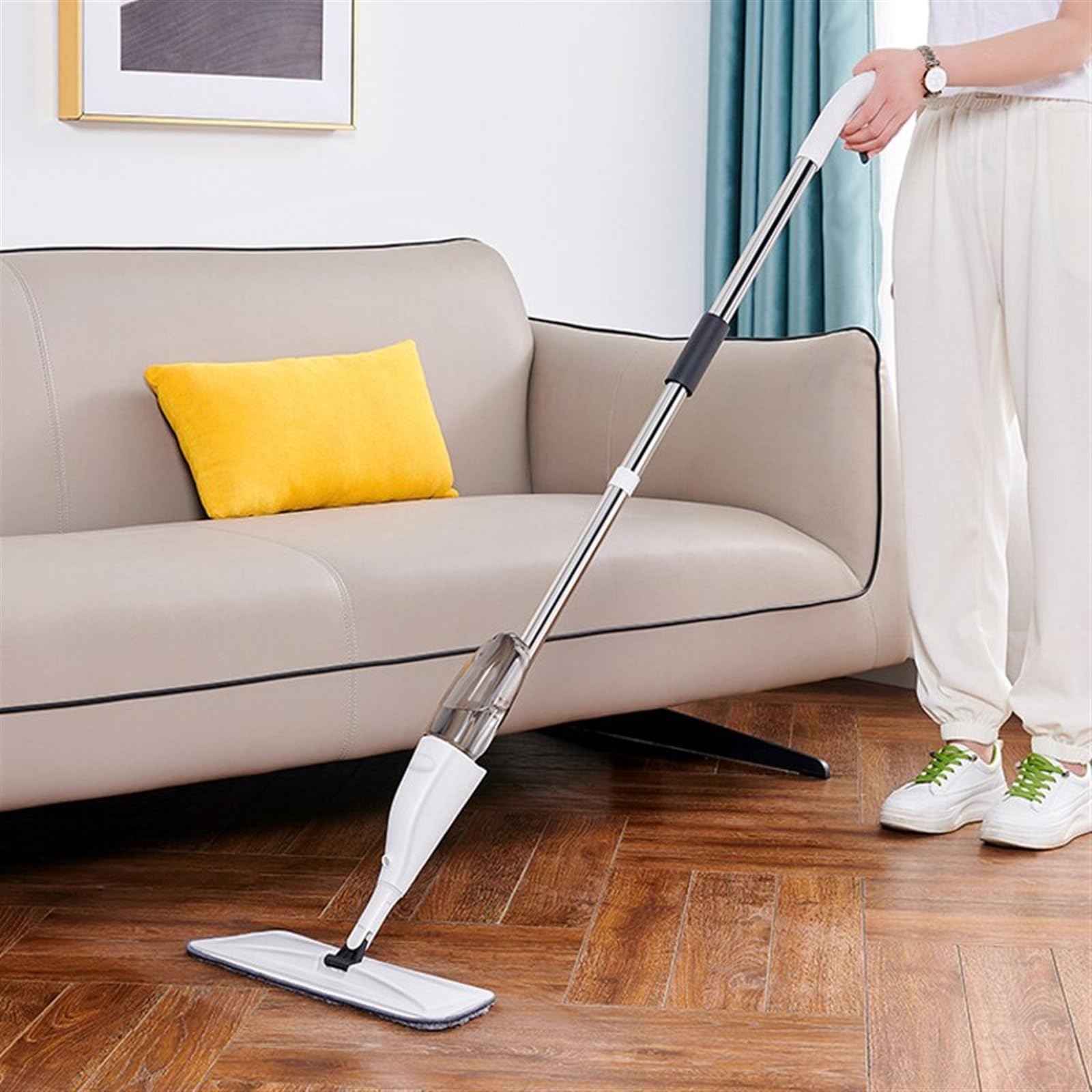 MOPS HOGAR HOMBRAR MOP desechable desechable Persona húmeda y Seca Spray Mop replicable y Reutilizable Microfibra