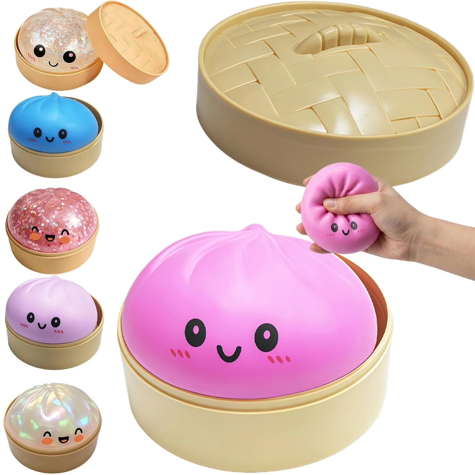 Dumpling Squishy Clear White, Soft Slow Rebound Squeeze, Gentle Sensory Relaxation Companion, Portable Decor for Home Office Classroom, Suitable for All Ages — view 10