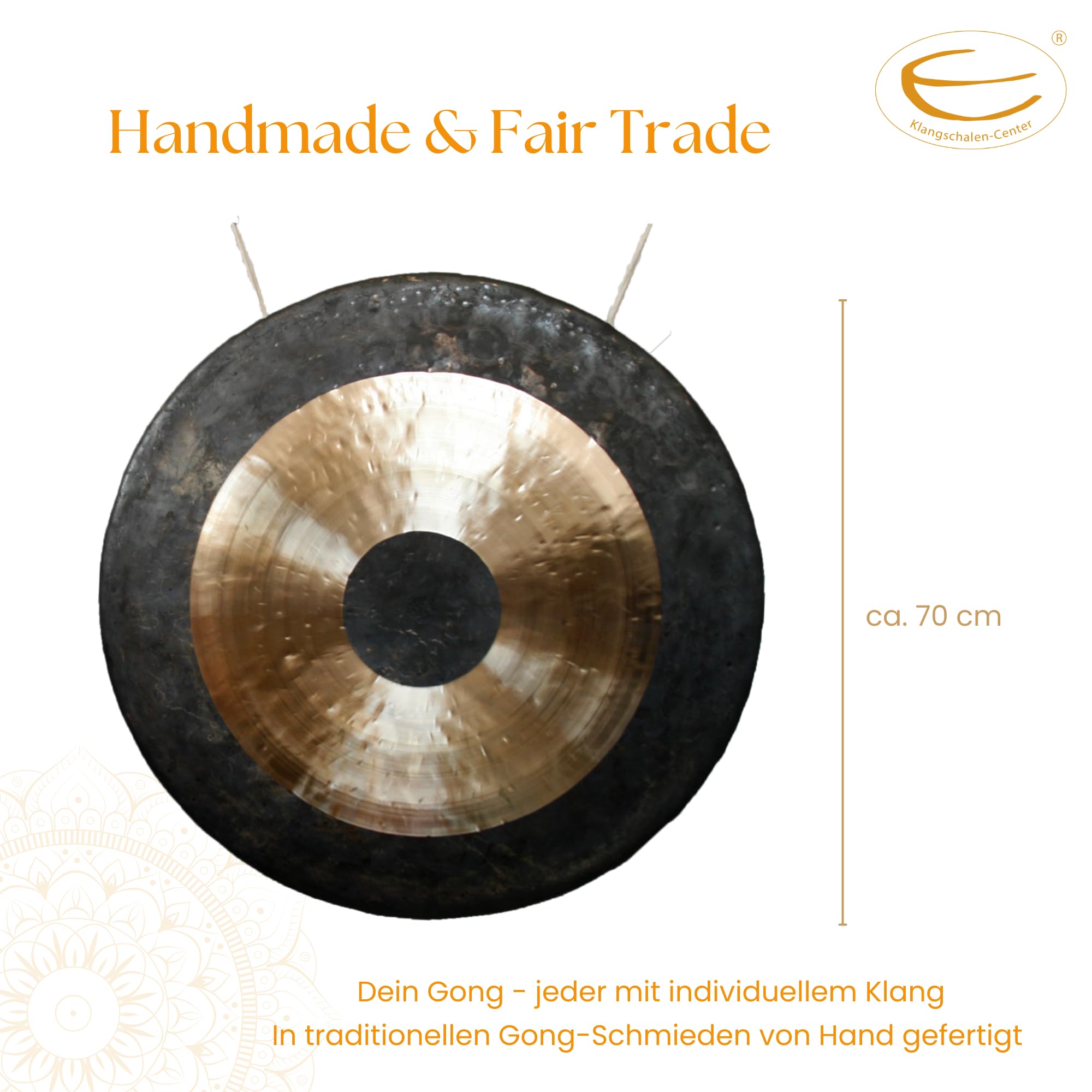Tamtam Gong/Whood Chau Gong 70 cm, inklusiv Holz-/ Baumwollklöppel -7022-L