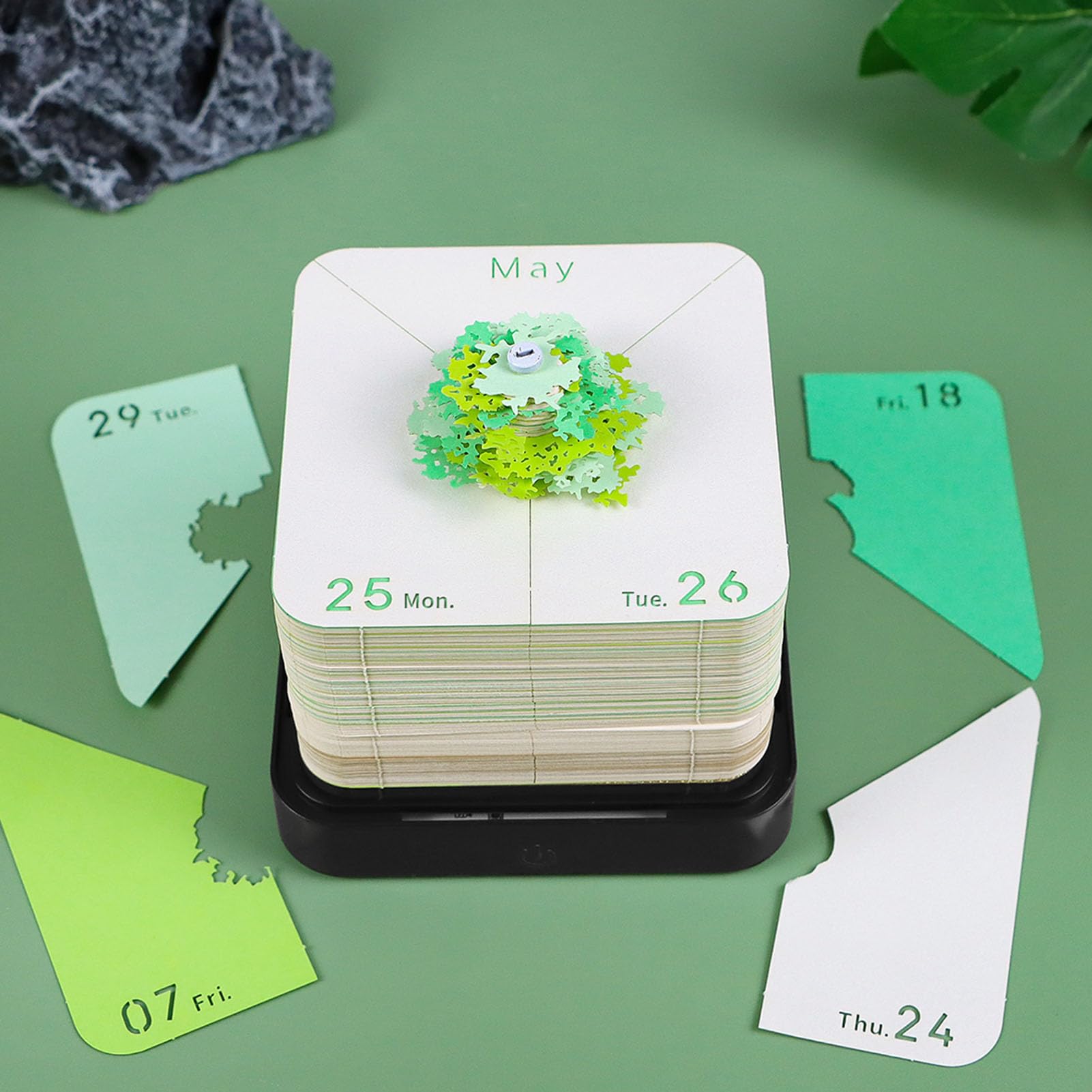 Naroote 3D Notizblock mit Einzigartigem Baumhaus-Design (GREEN)
