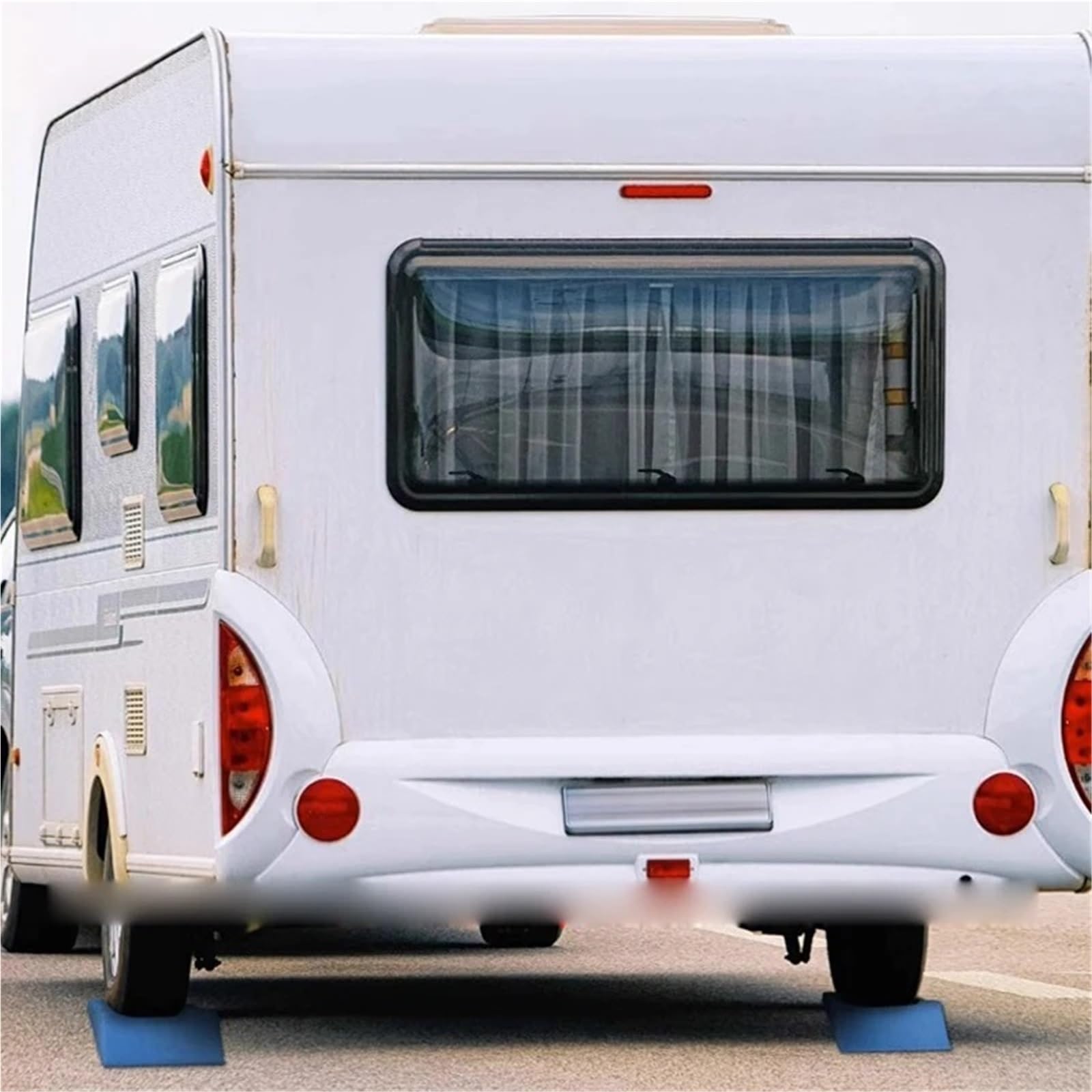 Auffahrkeile für Wohnmobil 2 Stück RV-Nivellierrampen, Unterlegkeile, Anti-Rutsch-Pad for Autoreifen zur Stabilisierung der Wohnmobil- oder Anhänger-Nivellierung mit Oxford-Tasche