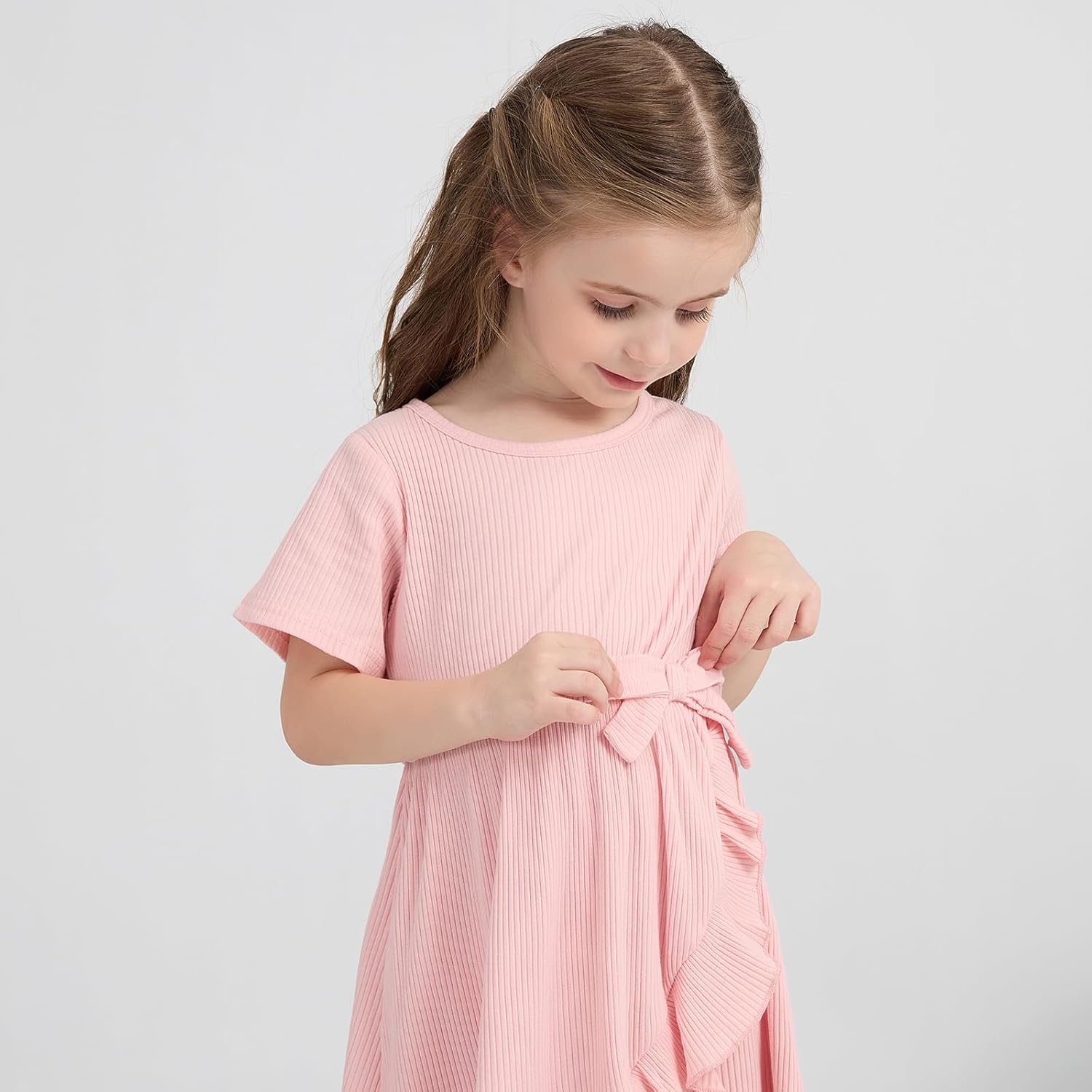 Toddler Girls Dress Cute Short Sleeve with Cotton Summer Dresses Casual Infant Beach Casual Sundress 3-8 Years - Image 2