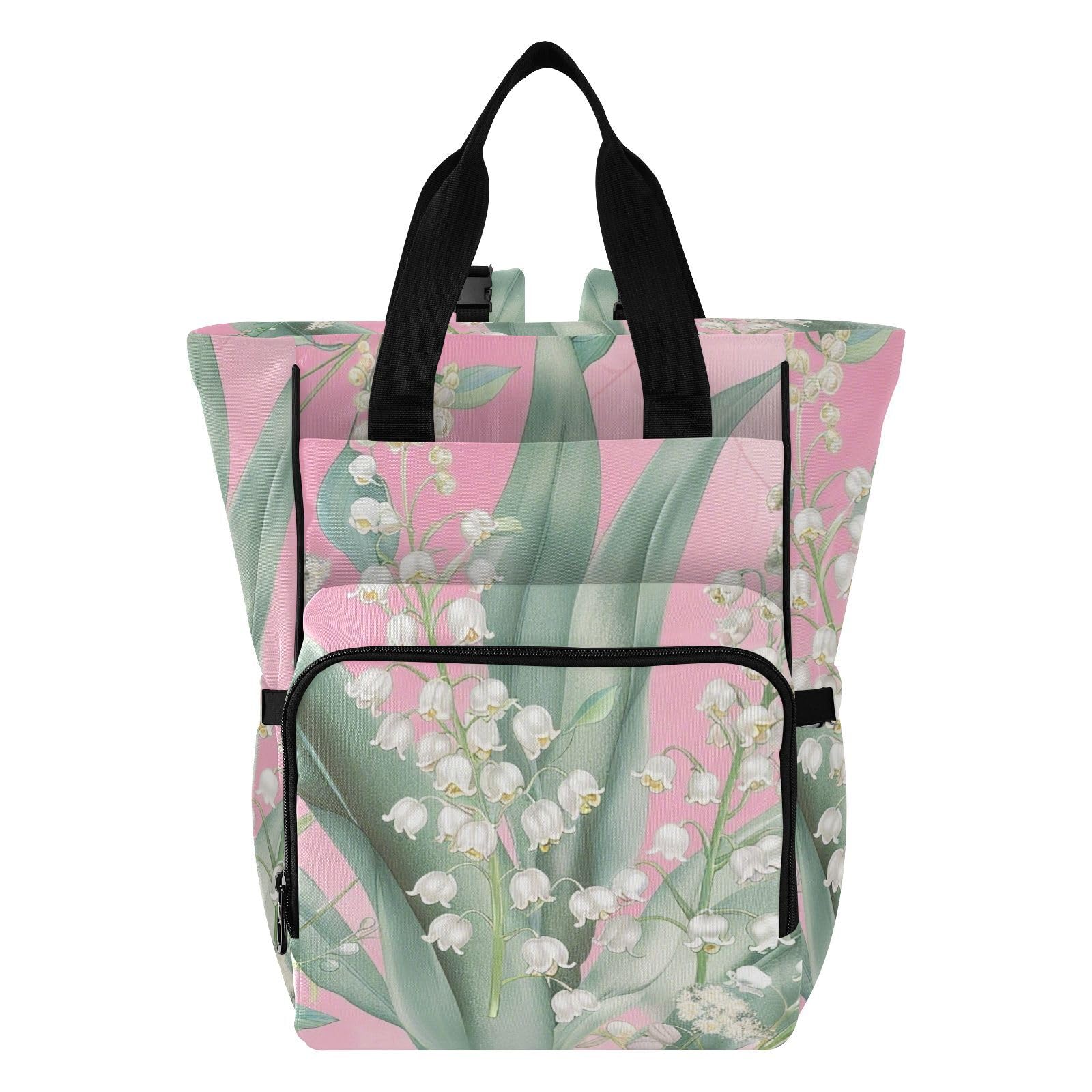 Borsa per pannolini zaino per mamme papà Lily Valley Bellflower