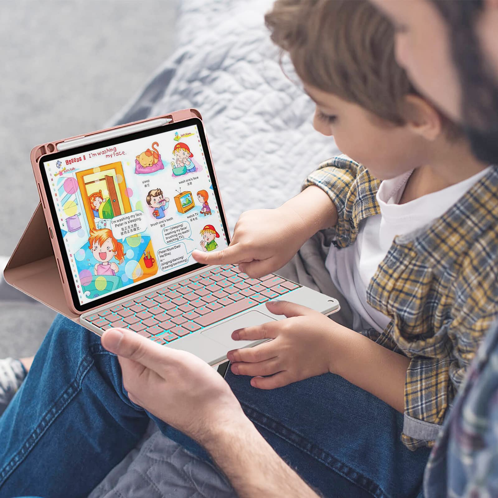 FKQLH Tastiera Custodia per Xiaomi Redmi Pad 2 Tablet 11 Pollici