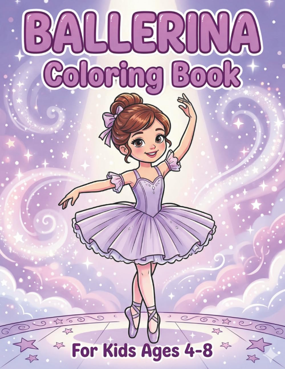 Ballerina Coloring Book For Kids Ages 4-8: Cute and Easy Ballet-Themed Coloring Pages with Rhymes for Young Artists, Preschoolers and Early School ... Books With Rhymes For Kids Ages 4-8)