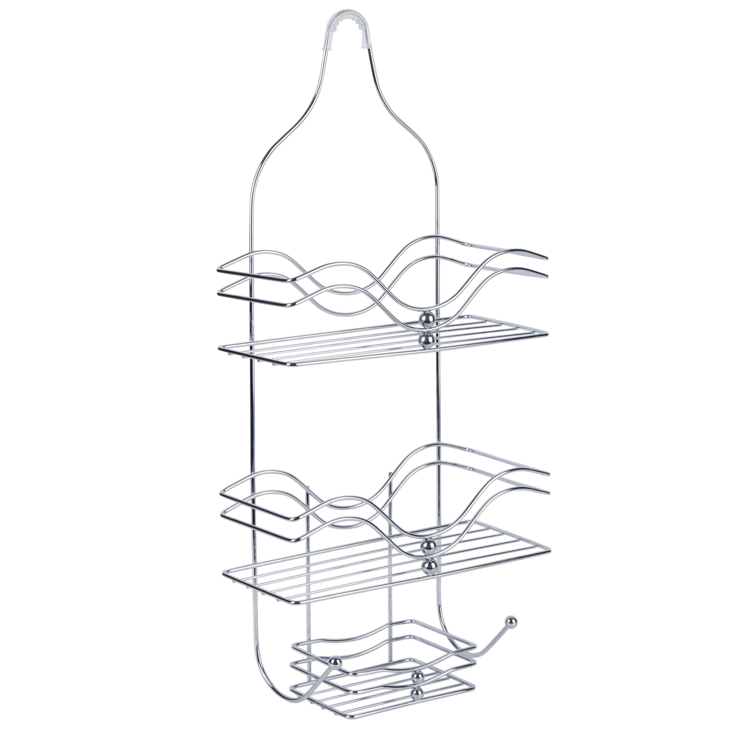 Bath Bliss Ocean Design Shower Caddy in Chrome
