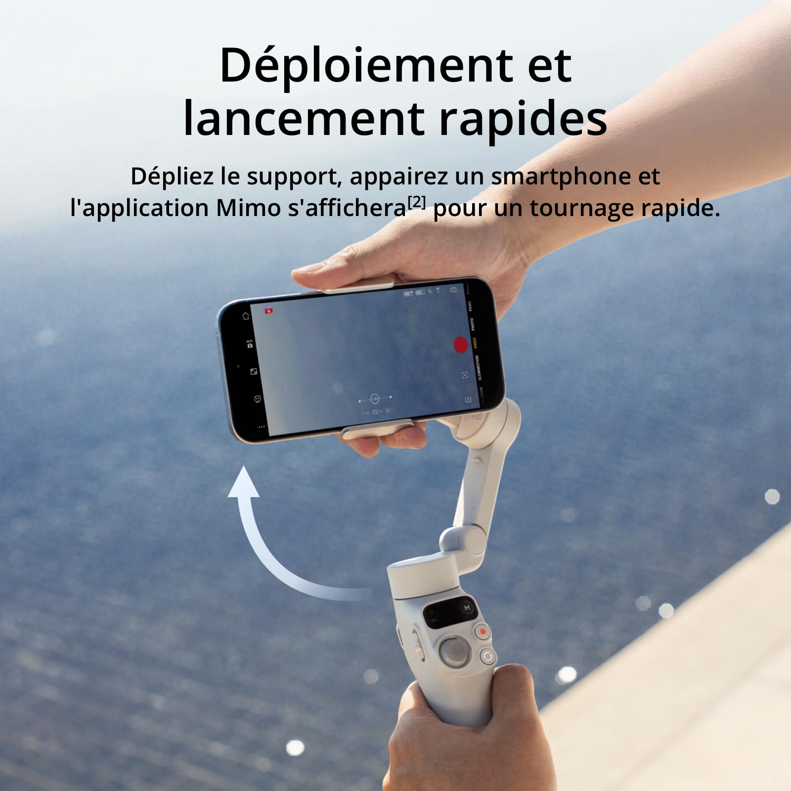 DJI Stabilisateur Nacelle Osmo Mobile 7 pour iPhone, Android, Trépied intégré, Ultra-léger, Nacelle pour téléphone à 3 Axes, ActiveTrack 7.0, ShotGuides, Édition en Un Seul clic