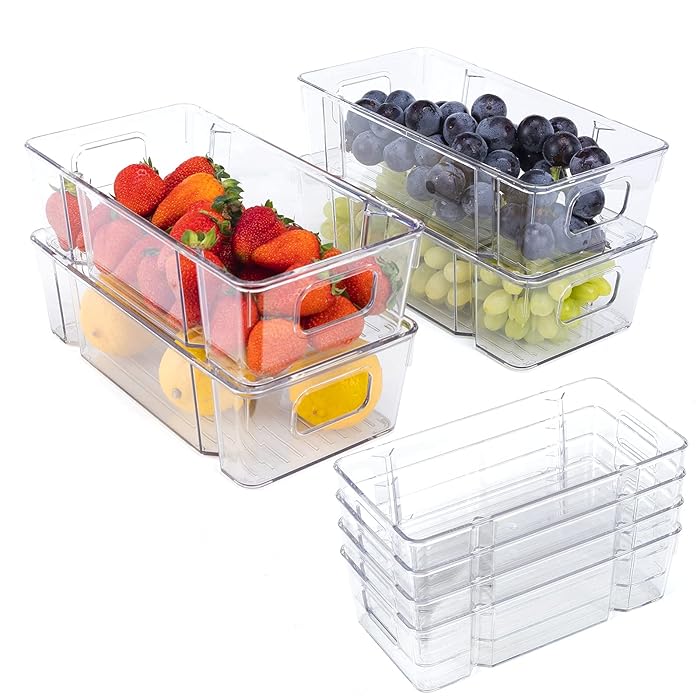 Buy Refrigerator Organizer Bins Stackable Fridge Organizers Pantry Food