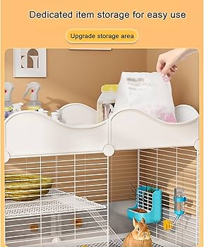 Amazon | 2階建てスペースウサギ小屋、ウサギケージバニーハウス