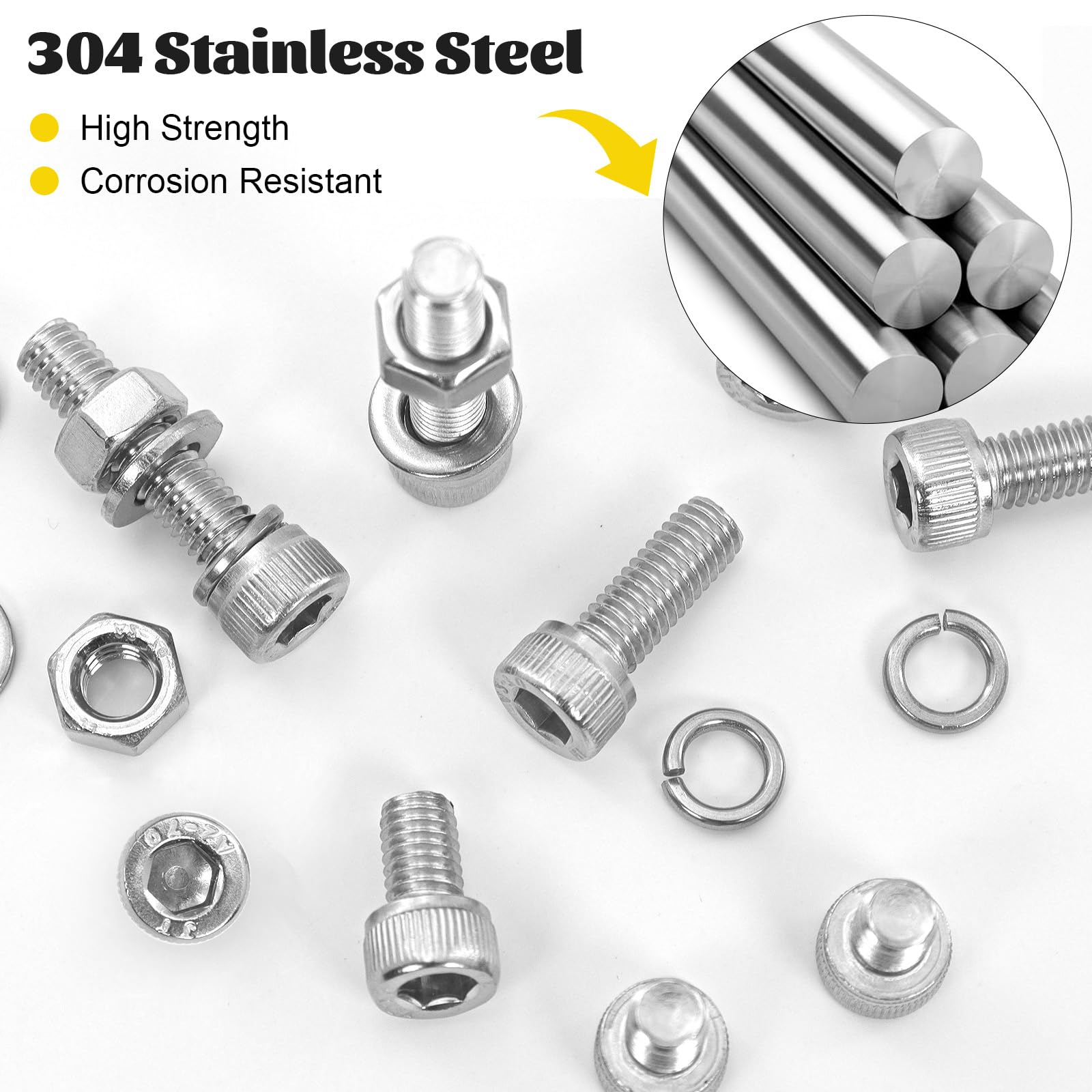 1220PCS M3 M4 M5 M6 Metric Hex Socket Head Screws Assortment Kit — Amazon image 5