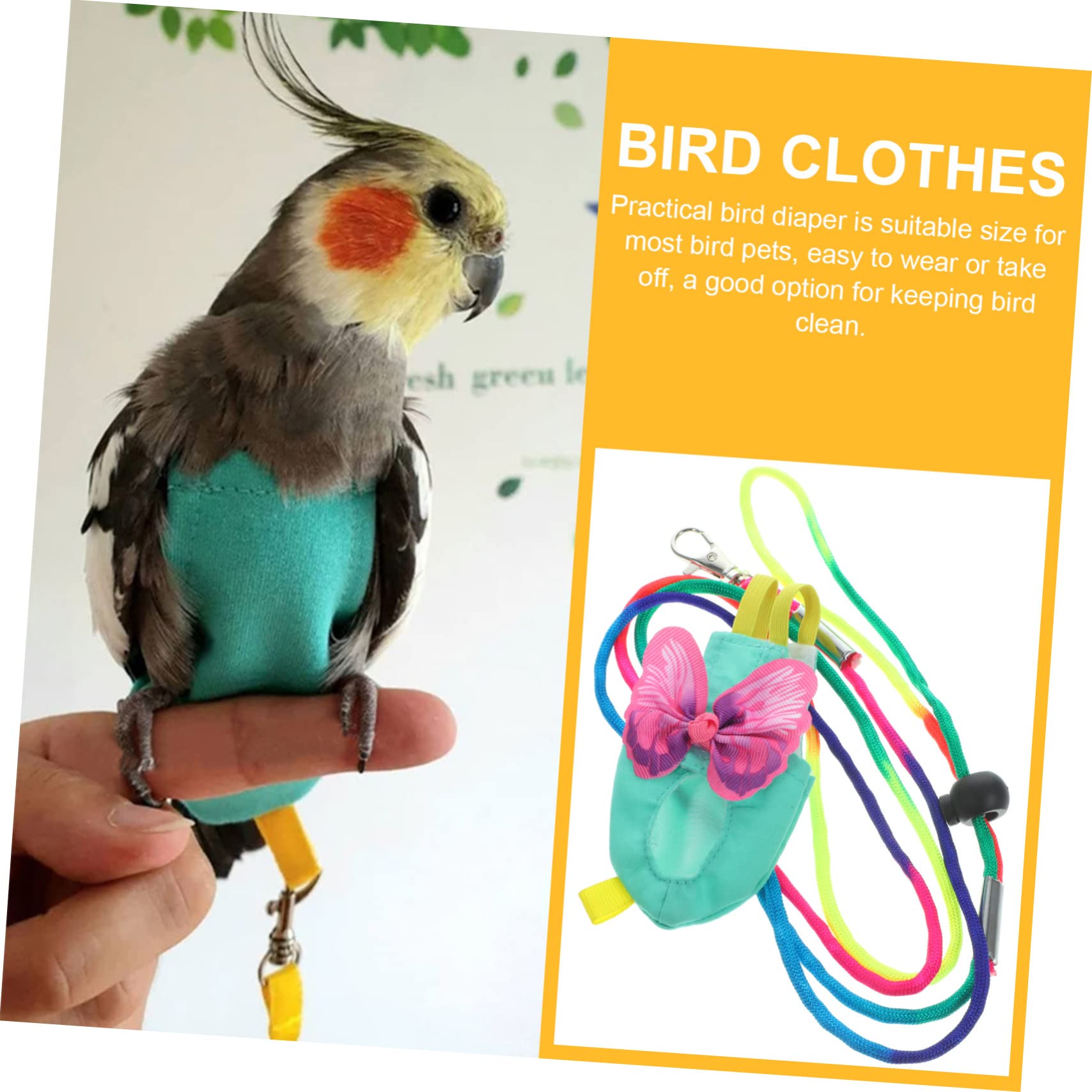 Happyyami 5sätze Papageienfluganzug Mit Wiederverwendbare Vögel Kleidung Für Kleine Und Mittlere Vögel Bequeme Und Praktische Vogelwindel Für Und Alltag