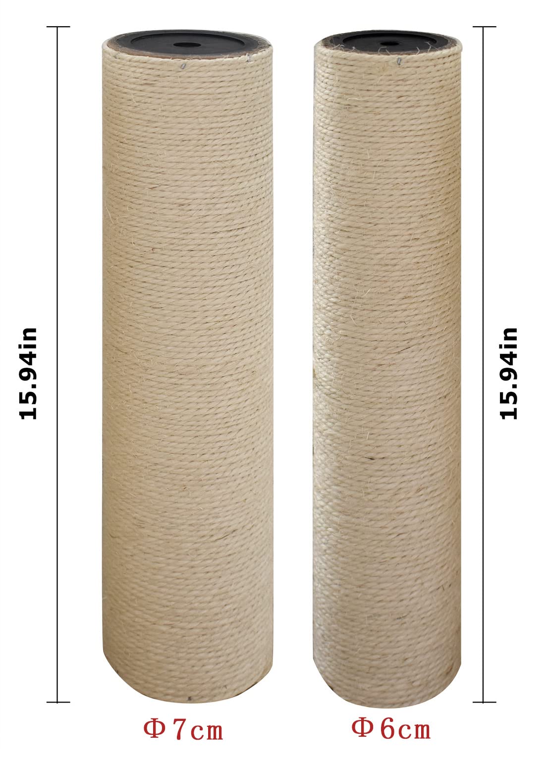 M8 M10 Sisal corda tiragraffi di ricambio per gatti,Tiragraffi per albero di gatto, graffiatoio per gatti con viti(M8_Φ60_40,5 cm)