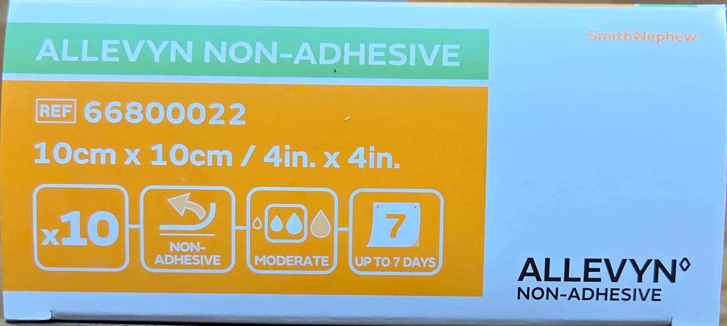 Smith & Nephew ALLEVYN Non-Adhesive, 10cm x 10cm Schaumverband nicht haftend,