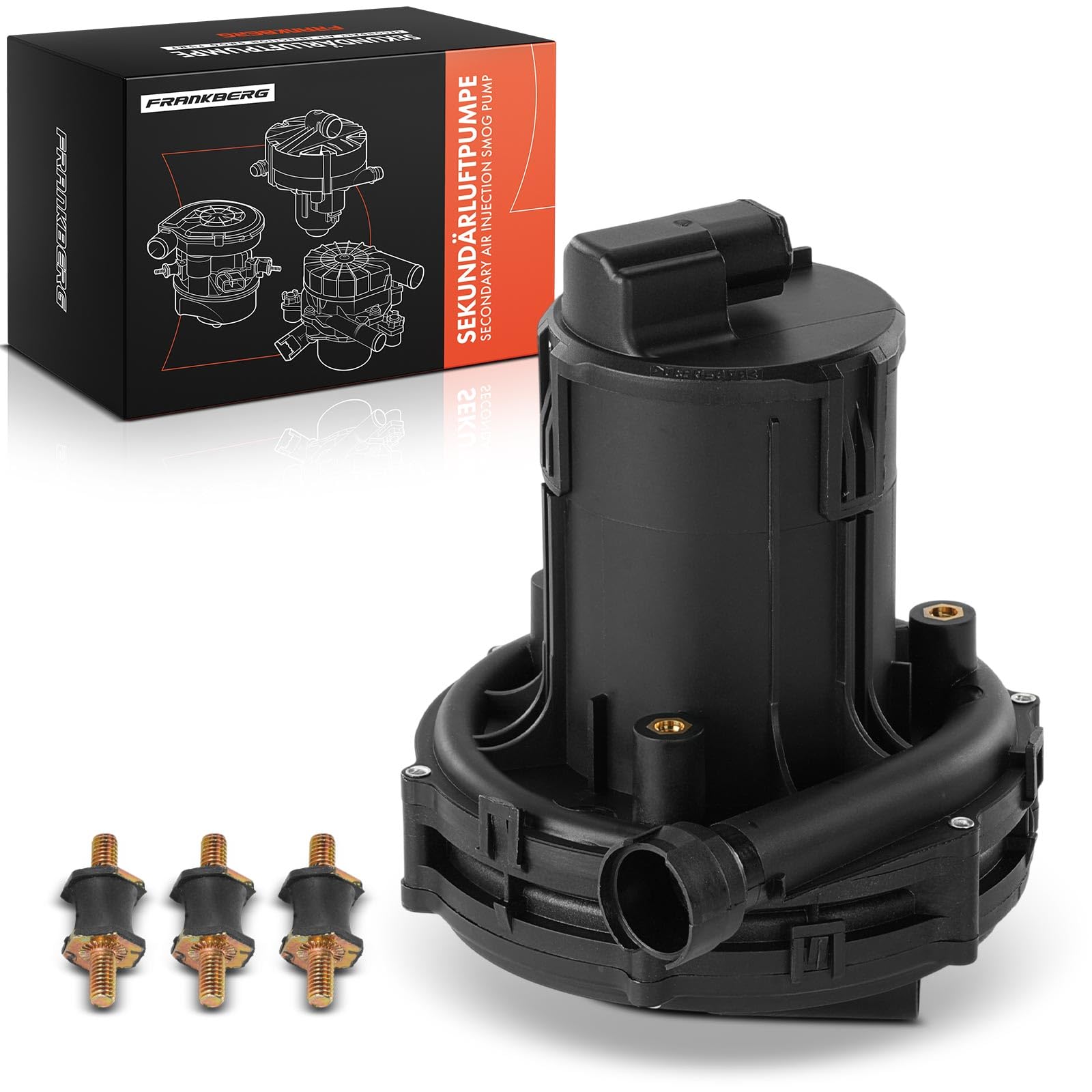 Frankberg Bomba de aire secundaria 2 Polos Compatible con Serie 3 E46 318i Serie 3 E46 316i Serie 3 Touring E46 318i Serie 3 Coupé E46 318 Ci Serie 3 Coupé E46 316 Ci Replace# 11721715347,11721709610