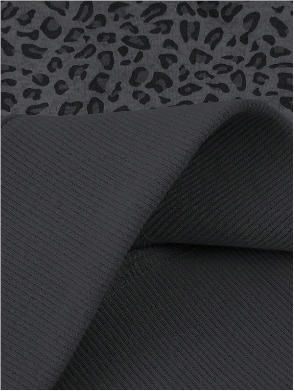 Women's Leopard Print Sweatshirts Long Sleeve Crewneck Cheetah Sweatshirt Pullover Y2k Tops Trendy - Image 3