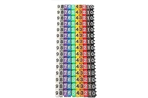 Walfront 150PCS Number Label Tube, Cable Marker Colorful Cable Straps Coded Clip...