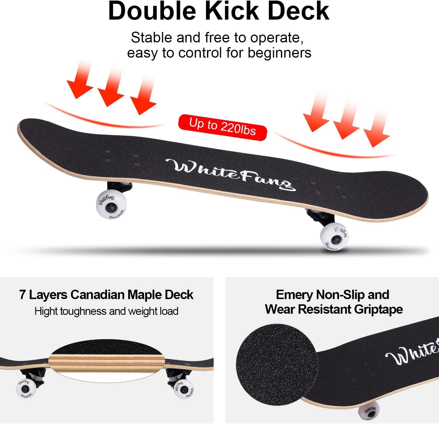 Amazon | WhiteFang スケートボード 初心者向け コンプリート