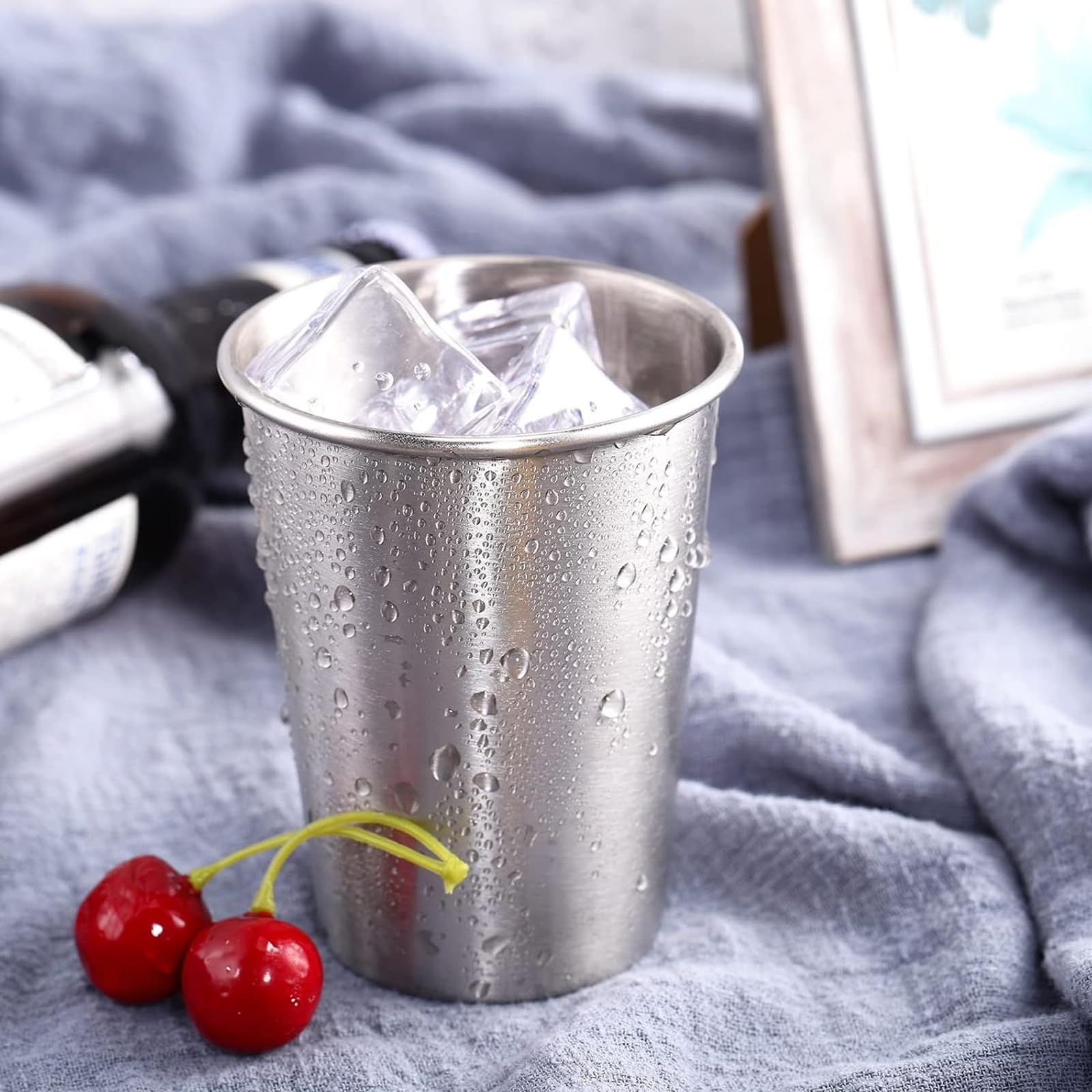 6 Vasos De Acero Inoxidable De 350 Ml – Apilables, Aptos Para Lavavajillas, Ideales Para Camping Y Viajes
