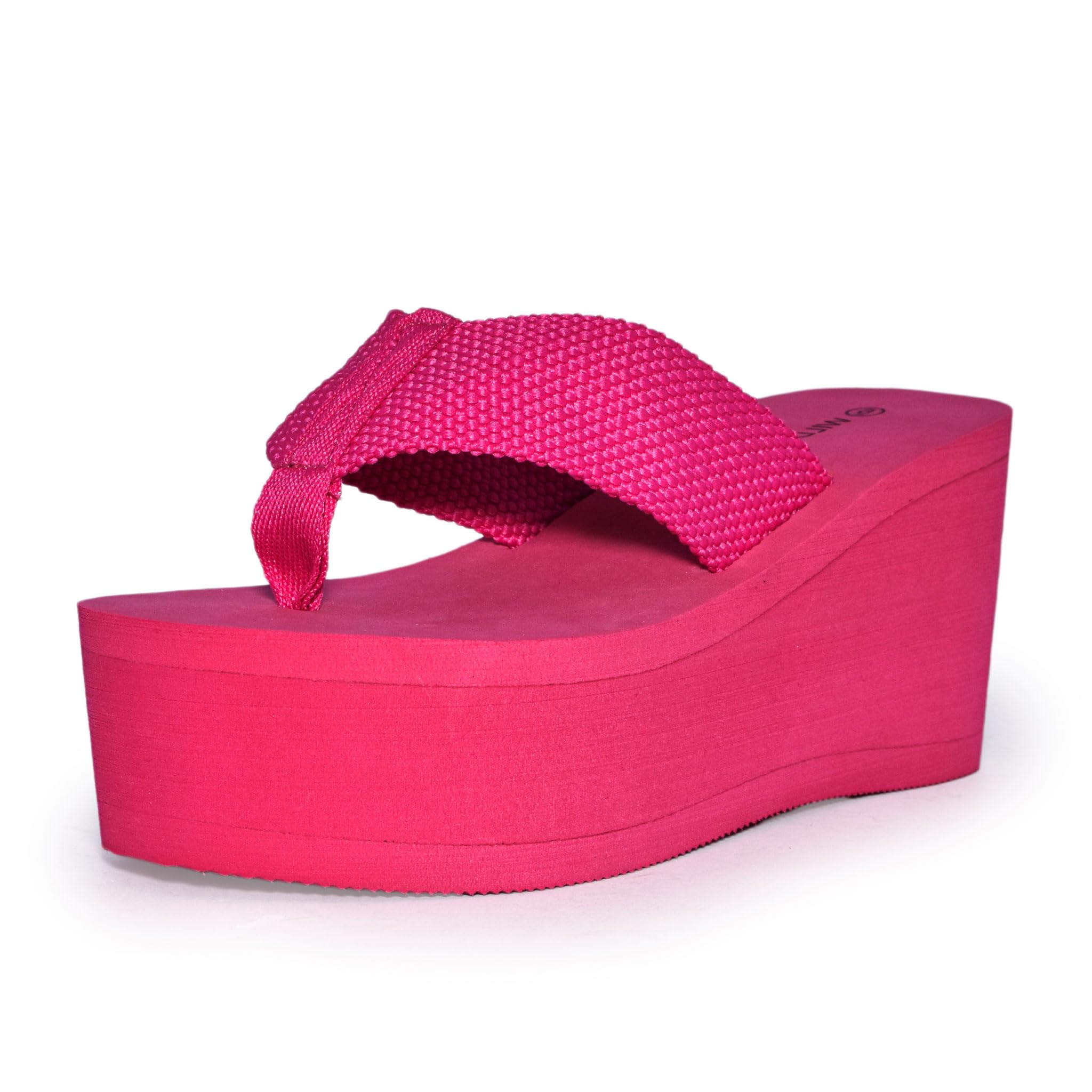 Wild Diva Womens Heat High Platform Wedge Flip Flop Sandals