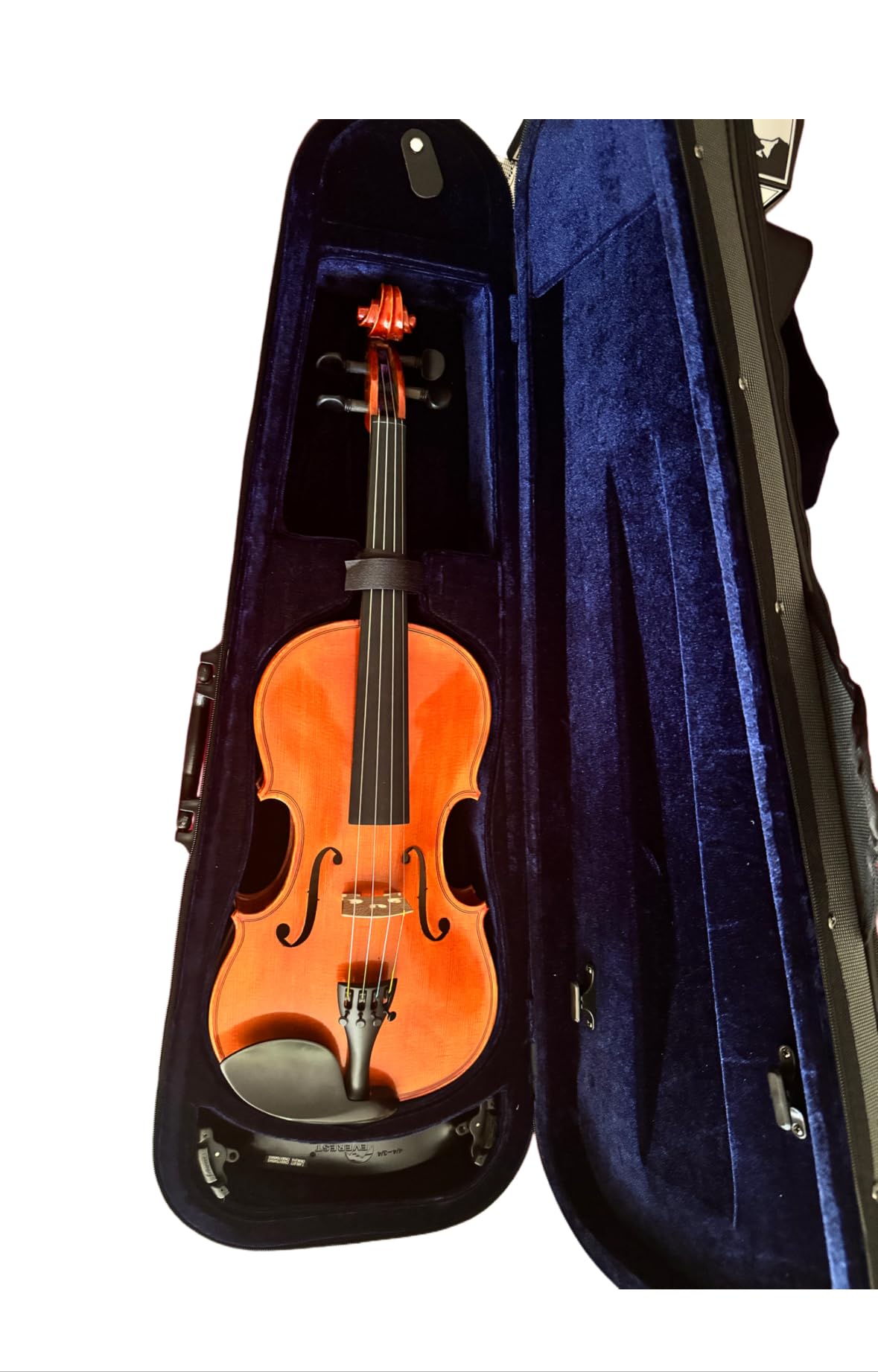 "Kreisler " by HOLLYWOOD VIOLINS Violin Outfit, 4/4 Full Size, Solid Maple Wood, Ebony Fittings, Carrying Case and Accessories Included - Image 6
