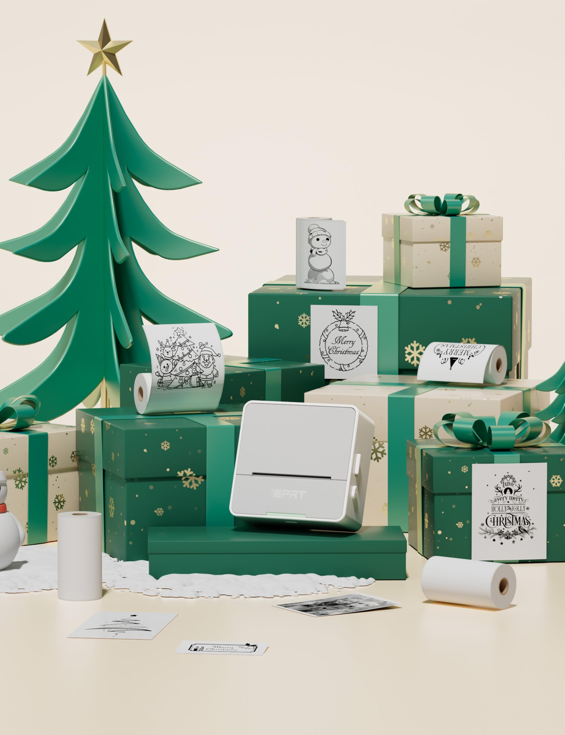 iDPRT Sticker Printer, Portable Sticker Maker Machine, Mini Inkless Bluetooth Thermal Printer for iPhone & Android, Pocket Printer for Labels, Barcodes, DIY Journaling, Kids Gift, Gray: Grey color