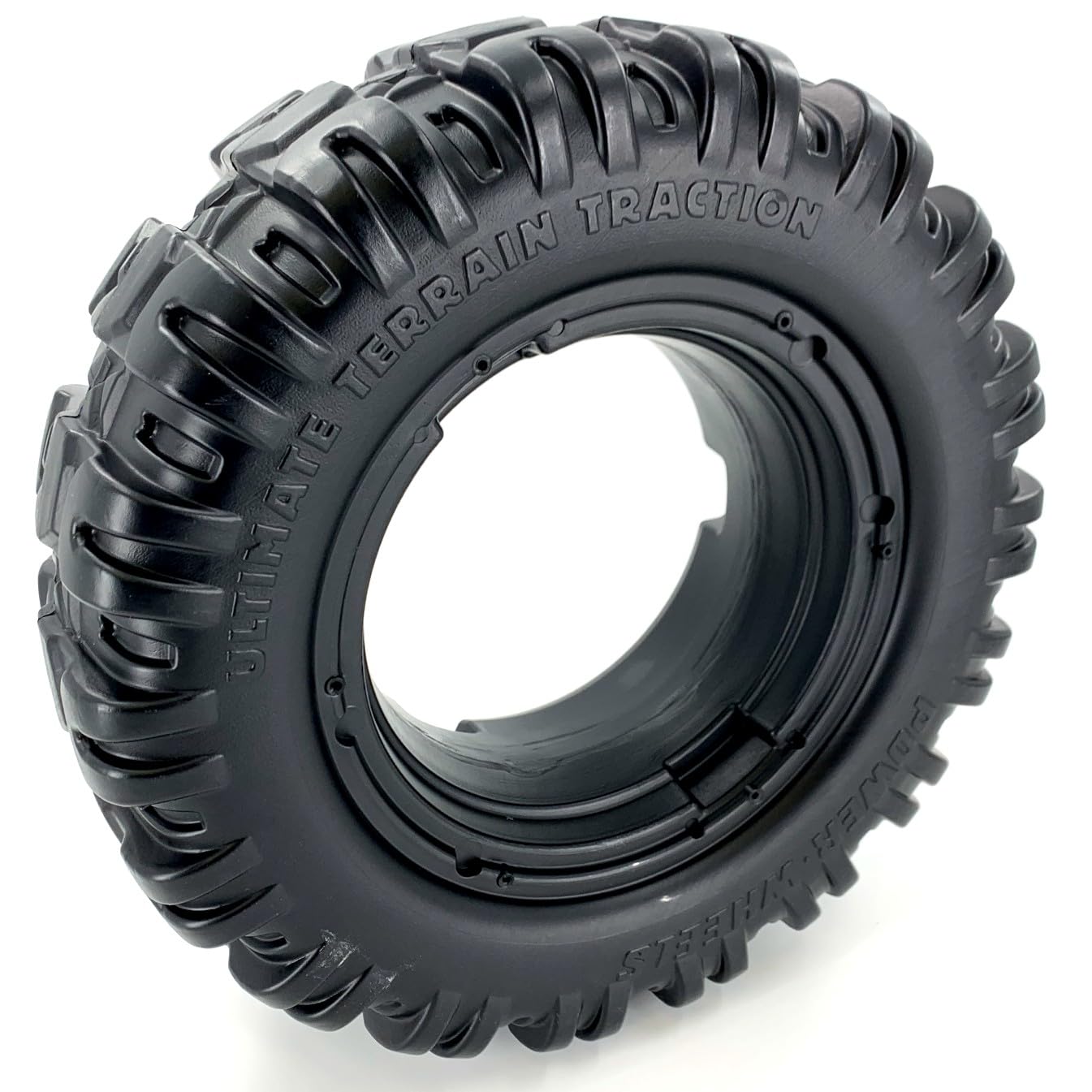 J4394-2529 Replacement Wheel 2-Pack for Fisher-Price Power Wheels 12V Jeep Hurricane, Ford F150 Extreme Ride-On Toys (2x Black)