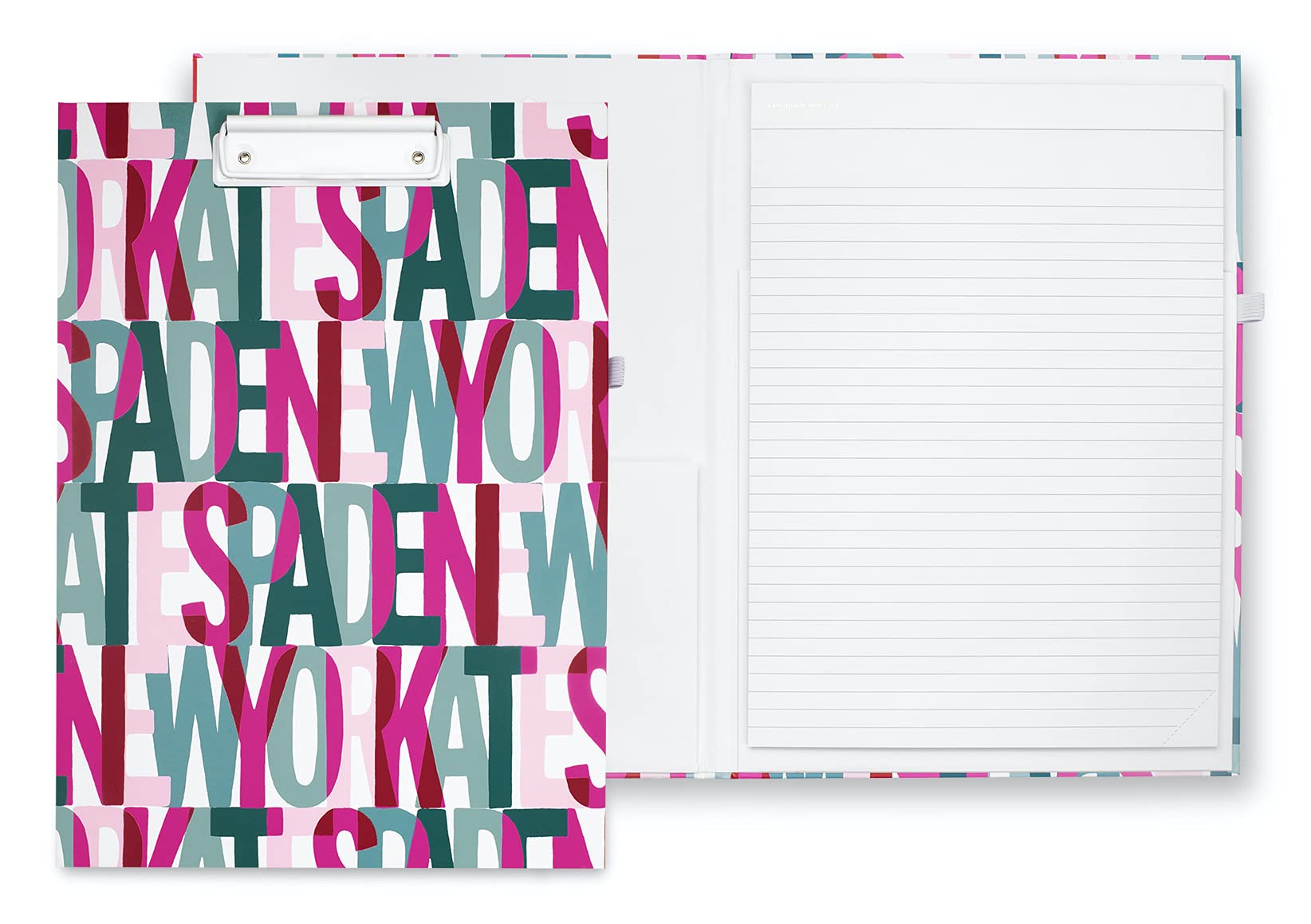 Kate Spade New York Clipboard Folio with Low Profile Clip, Professional Padfolio Includes Lined Notepad, Pen Loop, and Pocket, Layered Logo โ image 1