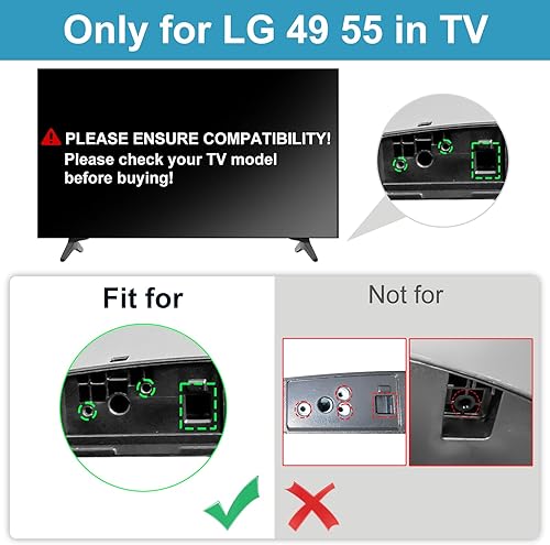 Miniatura 2 de Patas de TV para soporte de TV LG base de repuesto, para 49 55 pulgadas LJ UJ Series LG TV patas 49UJ6300 49LJ550M 49UJ6320 49UJ630T 49UJ635T