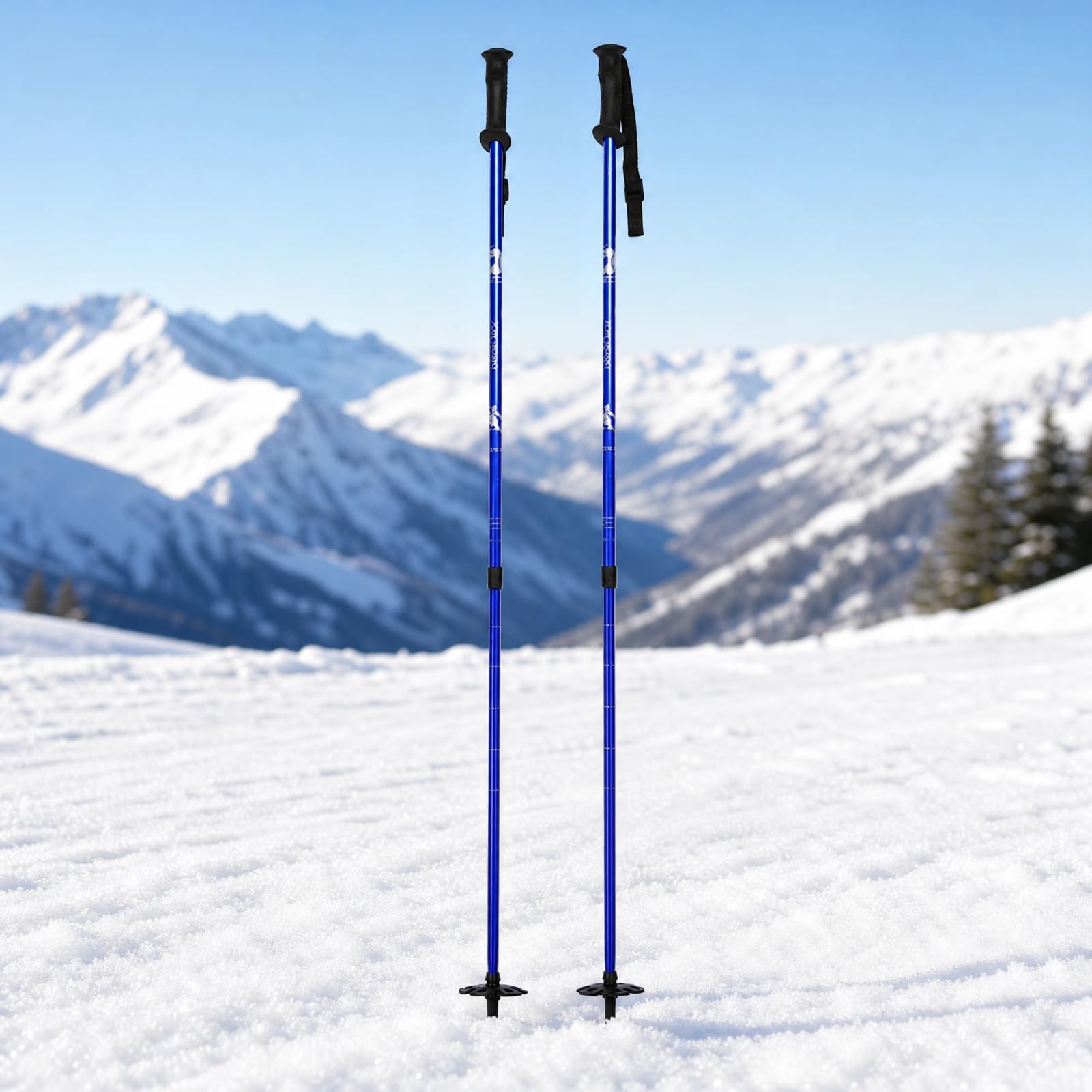Milageto Bastoncini da ence Fiction Regolabili Ergonomico Bastoncini da ence Fiction Telescopici Imbottito per Attività Invernali All'aperto