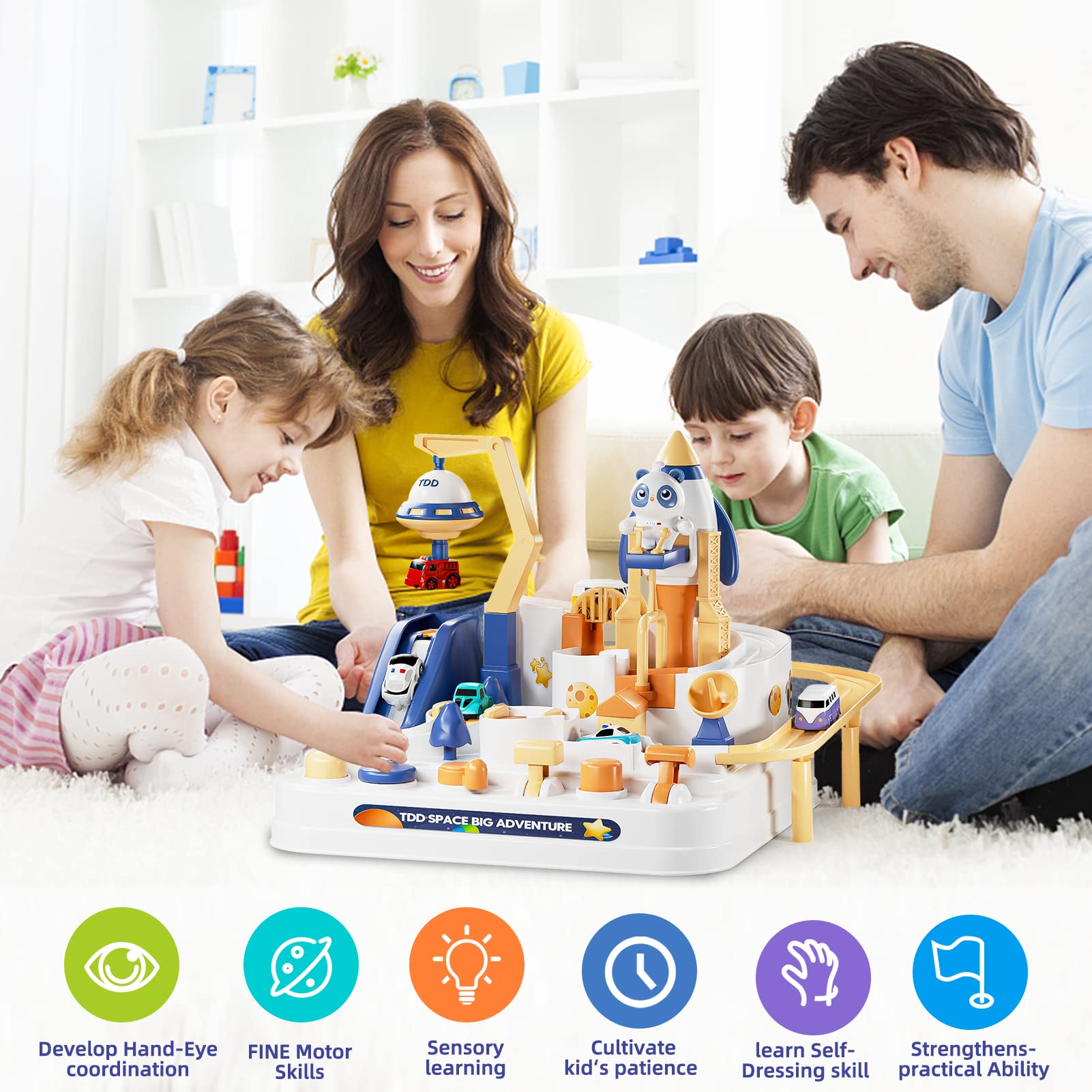 Track Cars Spielzeug,Auto Spielzeug für Kinder 3 4 5 6 7 8 Jahre,Spielzeug Abenteuer Auto Montessori Lernspielzeug Geschenk für Jungen Mädchen