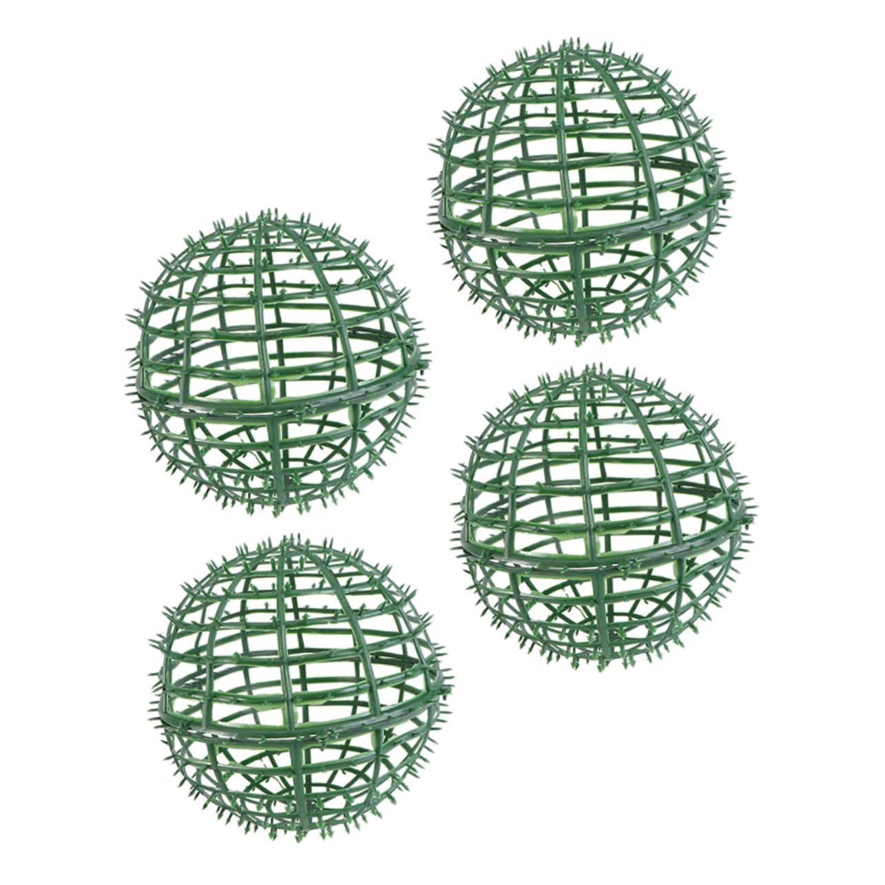 LIFKOME 8 Pcs Flower Arrangement Plant Topiary Frame Decorative Balls Ball-Flower Rack Wreath Frames Faux Greenery Boxwood Ball Support Cage Green Wreath Fake Artificial 3D Plastic Nursery