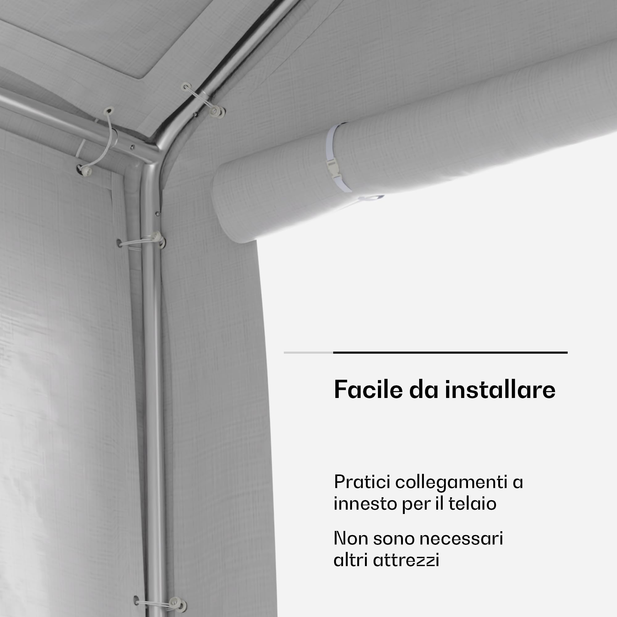 Blumfeldt Gazebo - 6x3m, Gazebo Esterno Resistente, Tetto in PE, Pareti Laterali con Finestra, Telaio in Acciaio, Facile da Montare, Protezione da Insetti, Ideale per Feste e BBQ