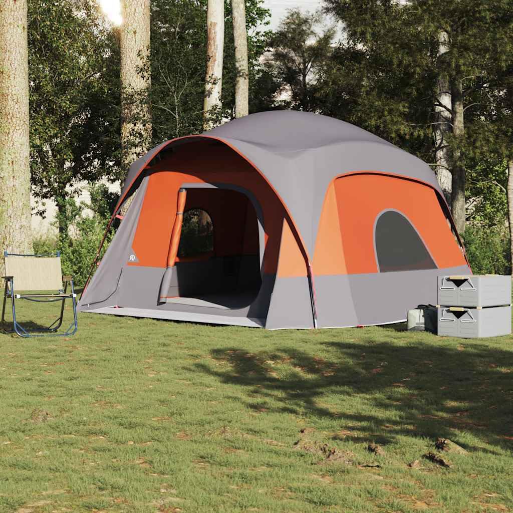 Tenda familiare per 6 persone, tenda da campeggio con tetto antipioggia e connettore elettrico, impermeabile, spaziosa tenda familiare per avventure all'aperto