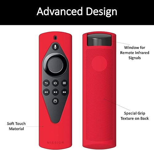 Miniatura 3 de Funda hecha para Tienda Remote Cover Case, para Alexa Voice Remote Lite  Rojo